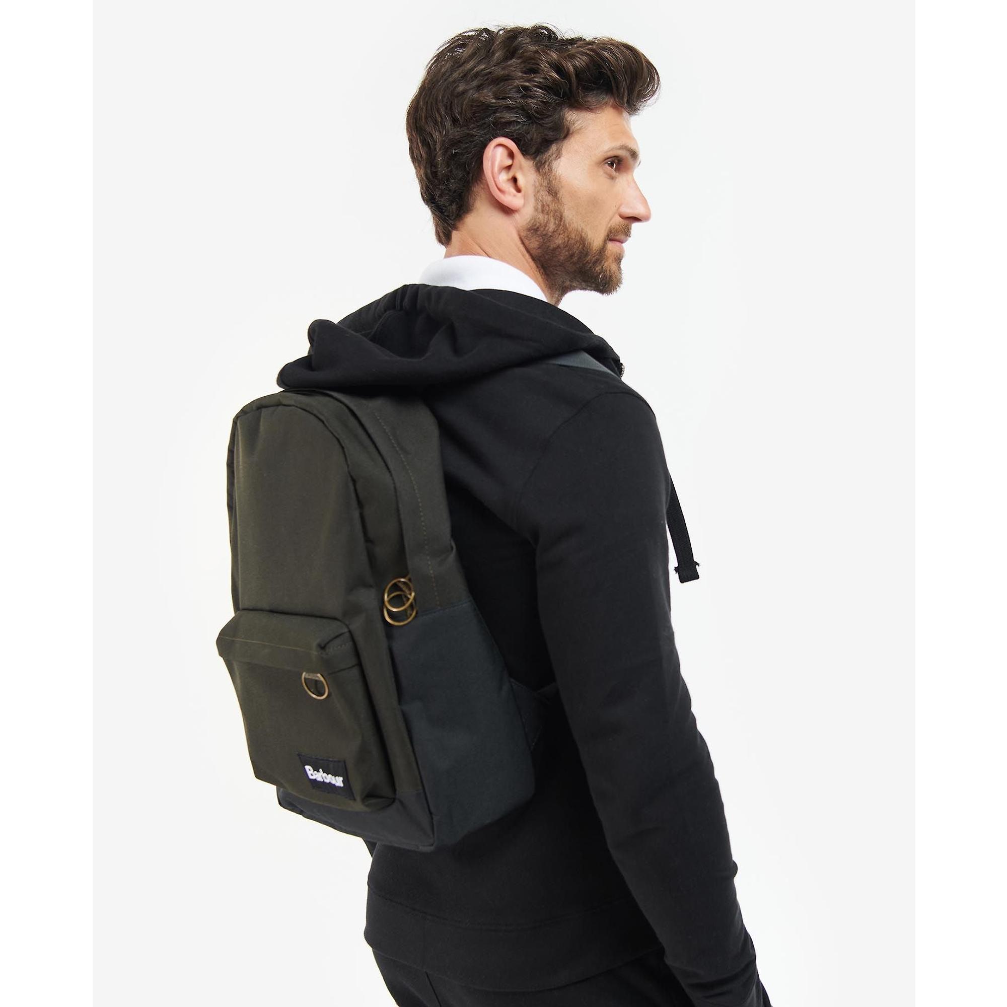 Product image 4 of 8 of Barbour Highfield Canvas Backpack - Navy/Olive