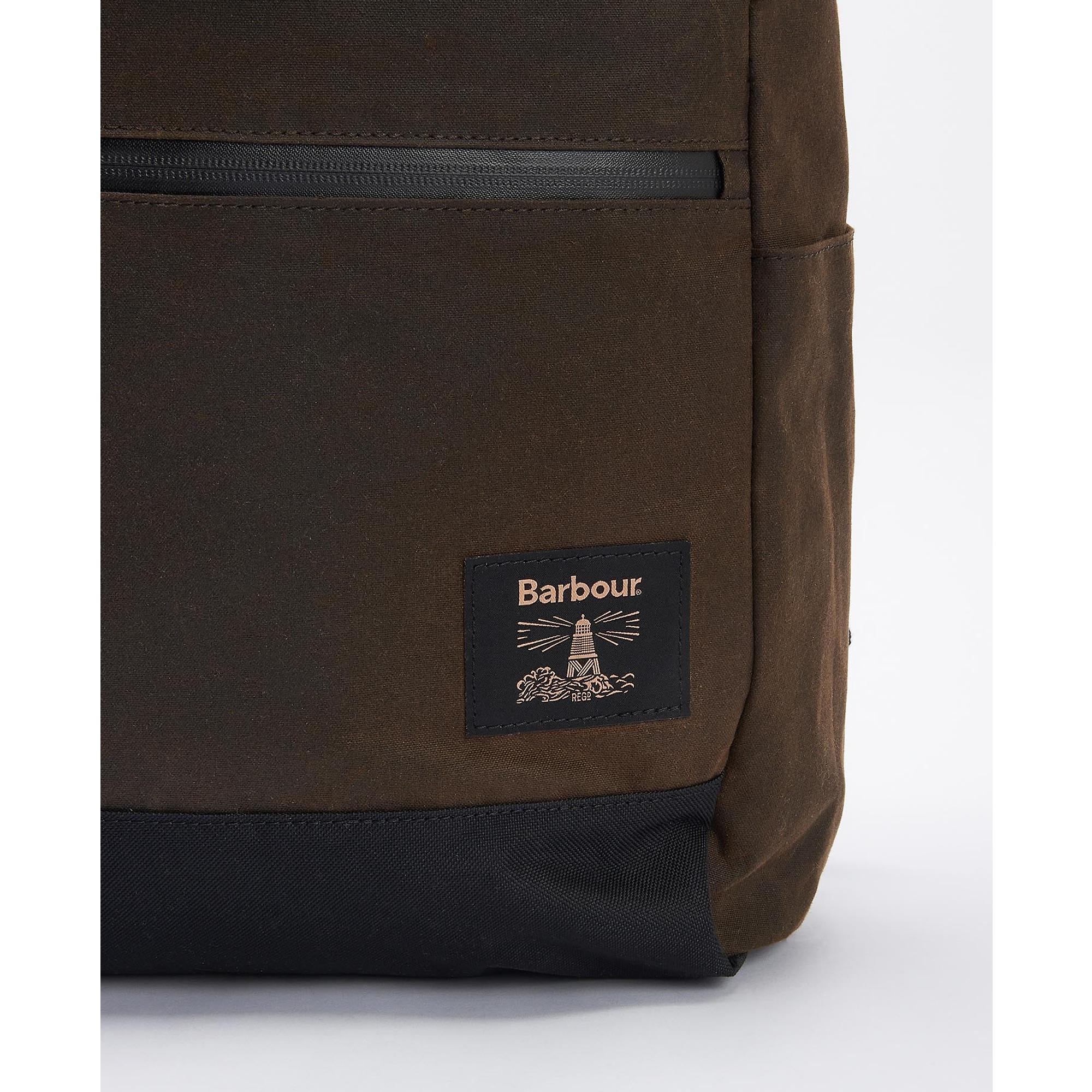Product image 4 of 9 of Barbour Field Roll-Top Waxed Backpack - Olive/Black