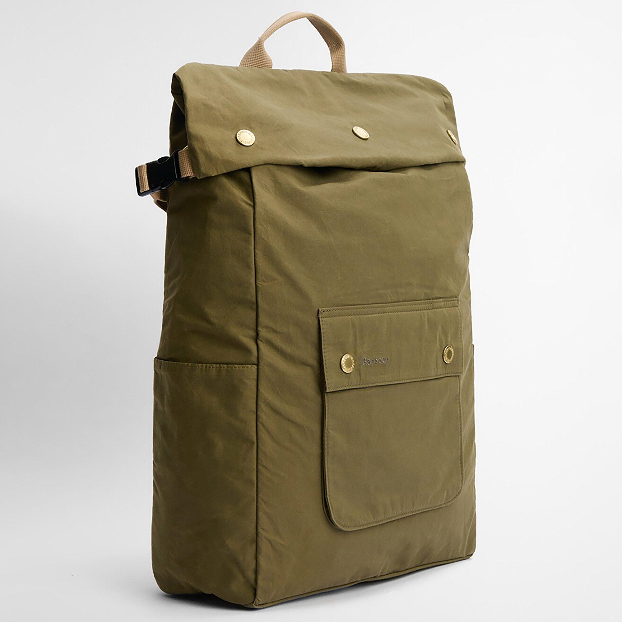 Product image 3 of 12 of Barbour Transport Foldover Backpack Bag - Dusky Green