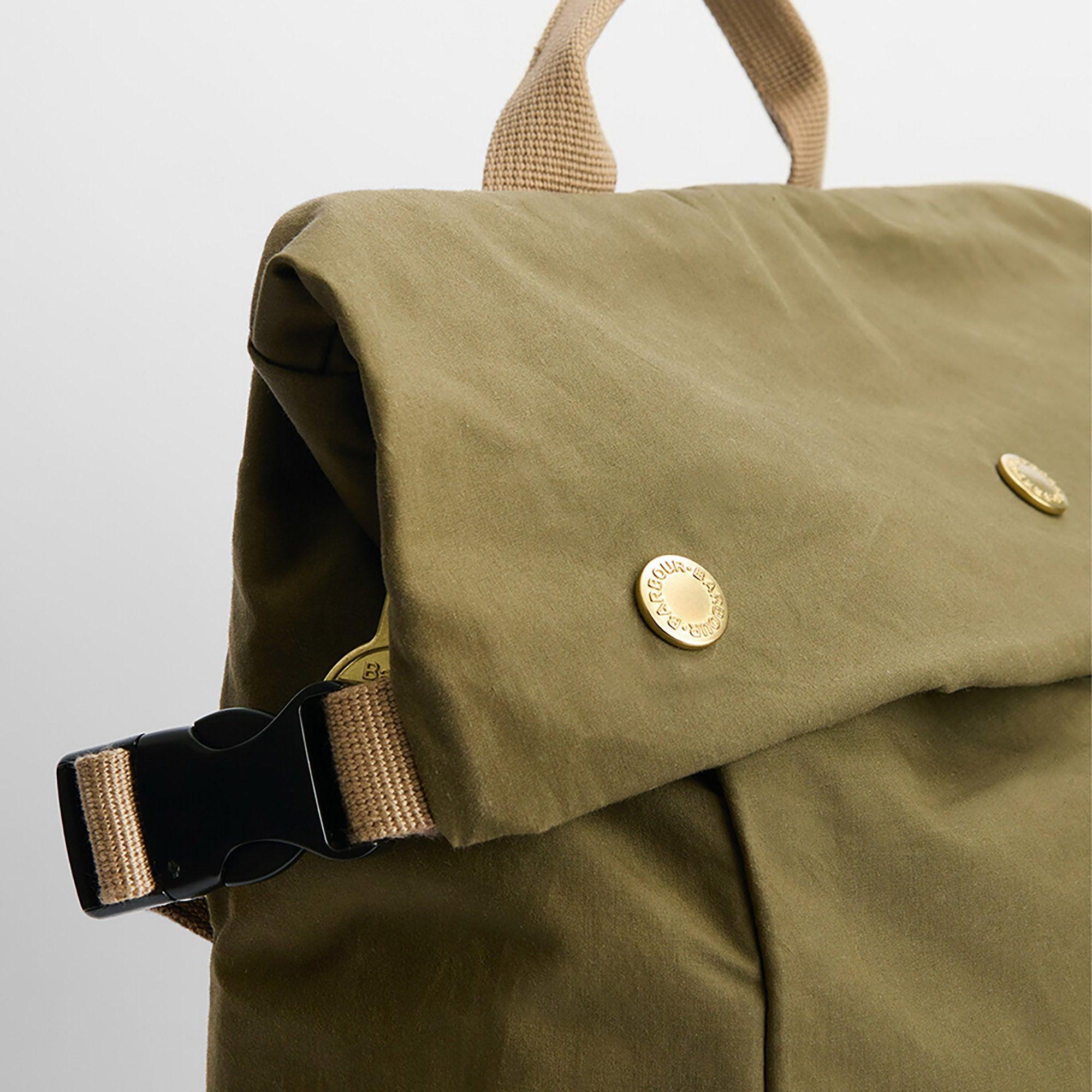 Product image 6 of 12 of Barbour Transport Foldover Backpack Bag - Dusky Green