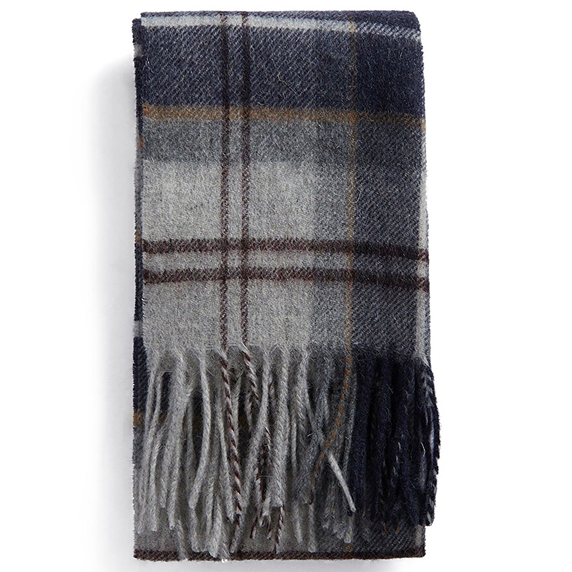 Product image 1 of 7 of Barbour Wool/Cashmere Tartan Scarf - Grey Midnight Tartan