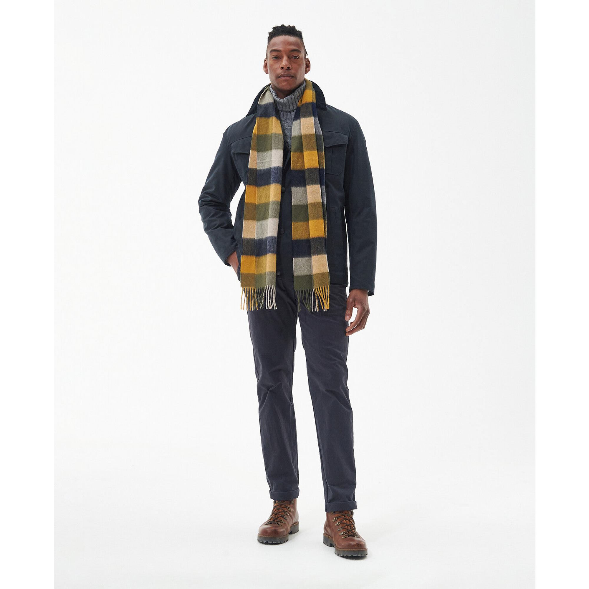 Product image 5 of 8 of Barbour Large Tattersall Scarf - Forest Mist