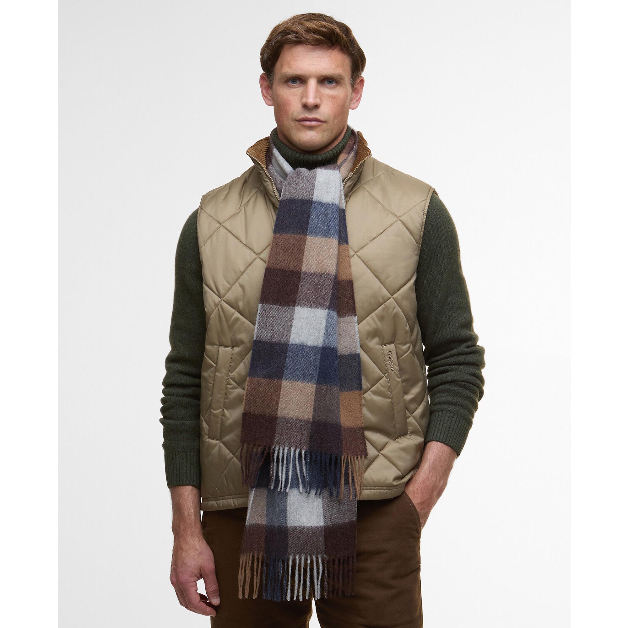 Product image 3 of 7 of Barbour Large Tattersall Scarf - Midnight Oak