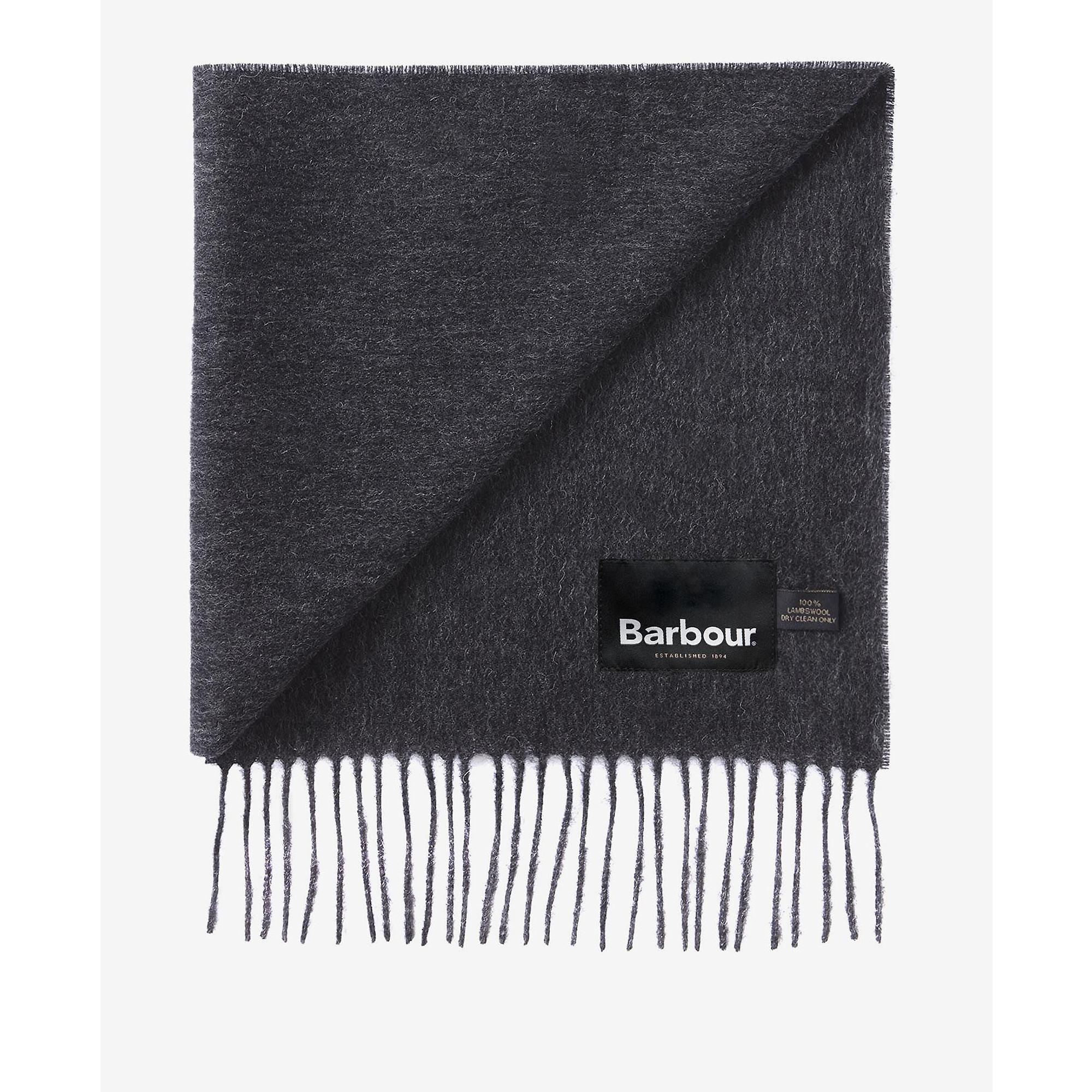 Product image 3 of 4 of Barbour Plain Lambswool Scarf - Charcoal/Grey