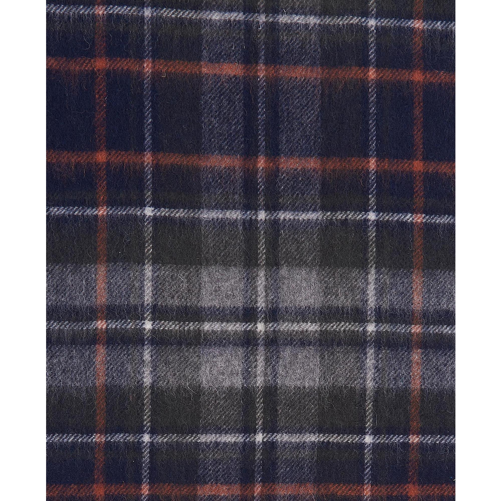 Product image 5 of 5 of Barbour New Check Tartan Scarf - Lambswool & Cashmere Mix - Navy/Dark Ginger