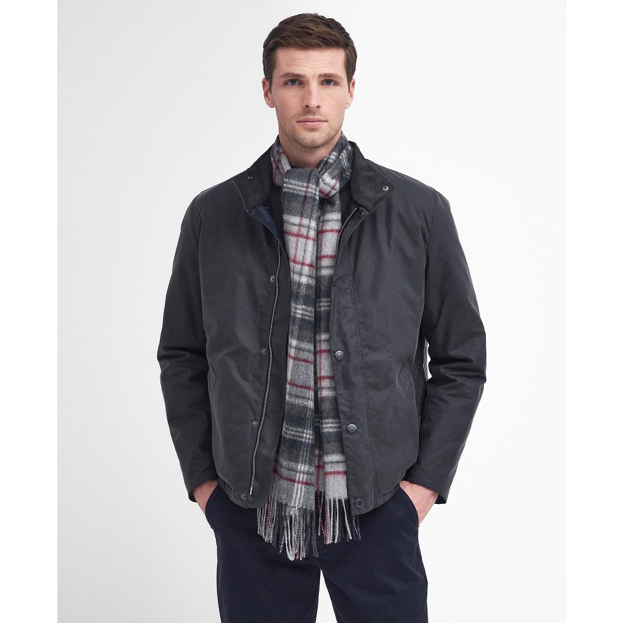 Product image 2 of 5 of Barbour New Check Tartan Scarf - Lambswool & Cashmere Mix - Blue Granite