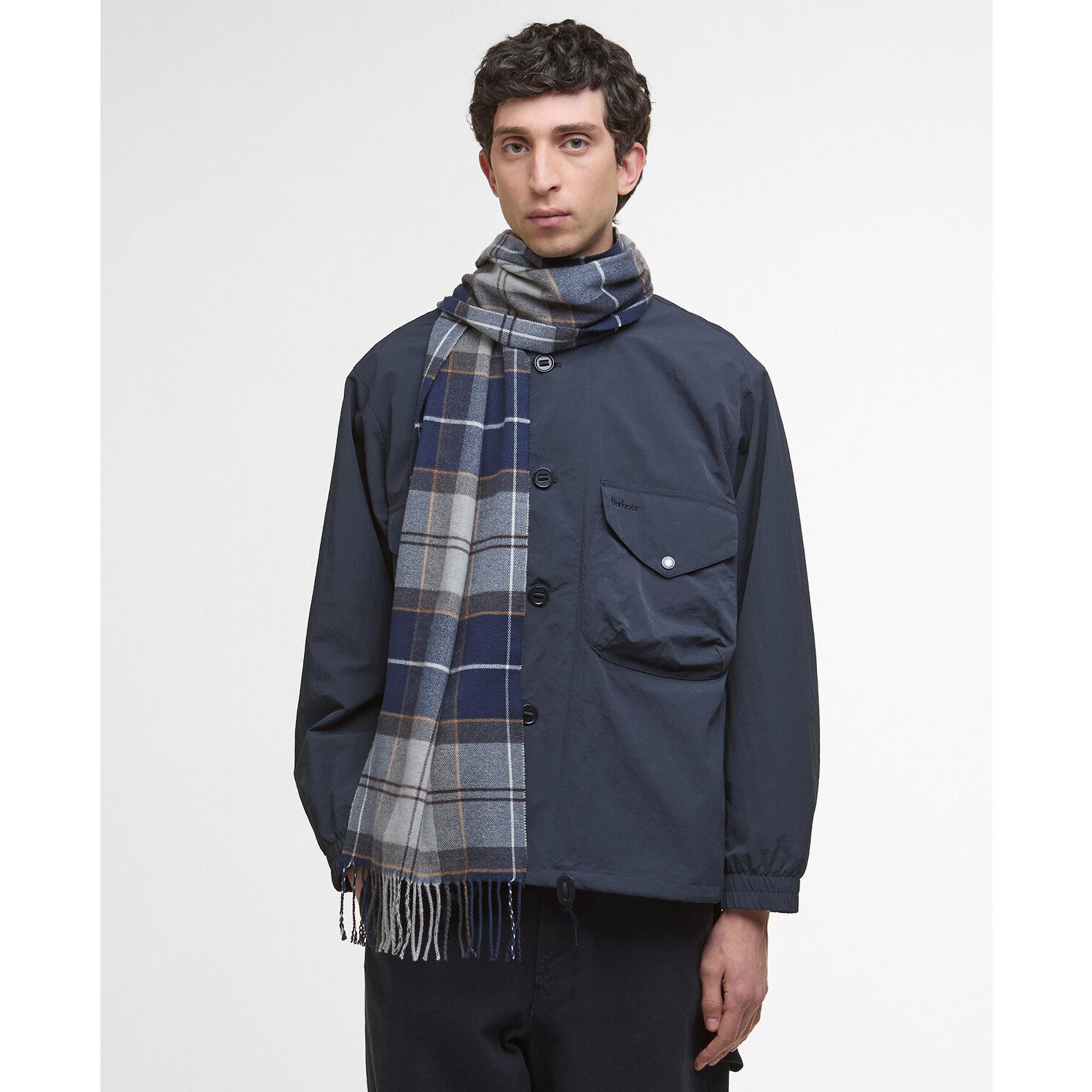 Product image 2 of 7 of Barbour Galingale Tartan Scarf - Grey Midnight Tartan
