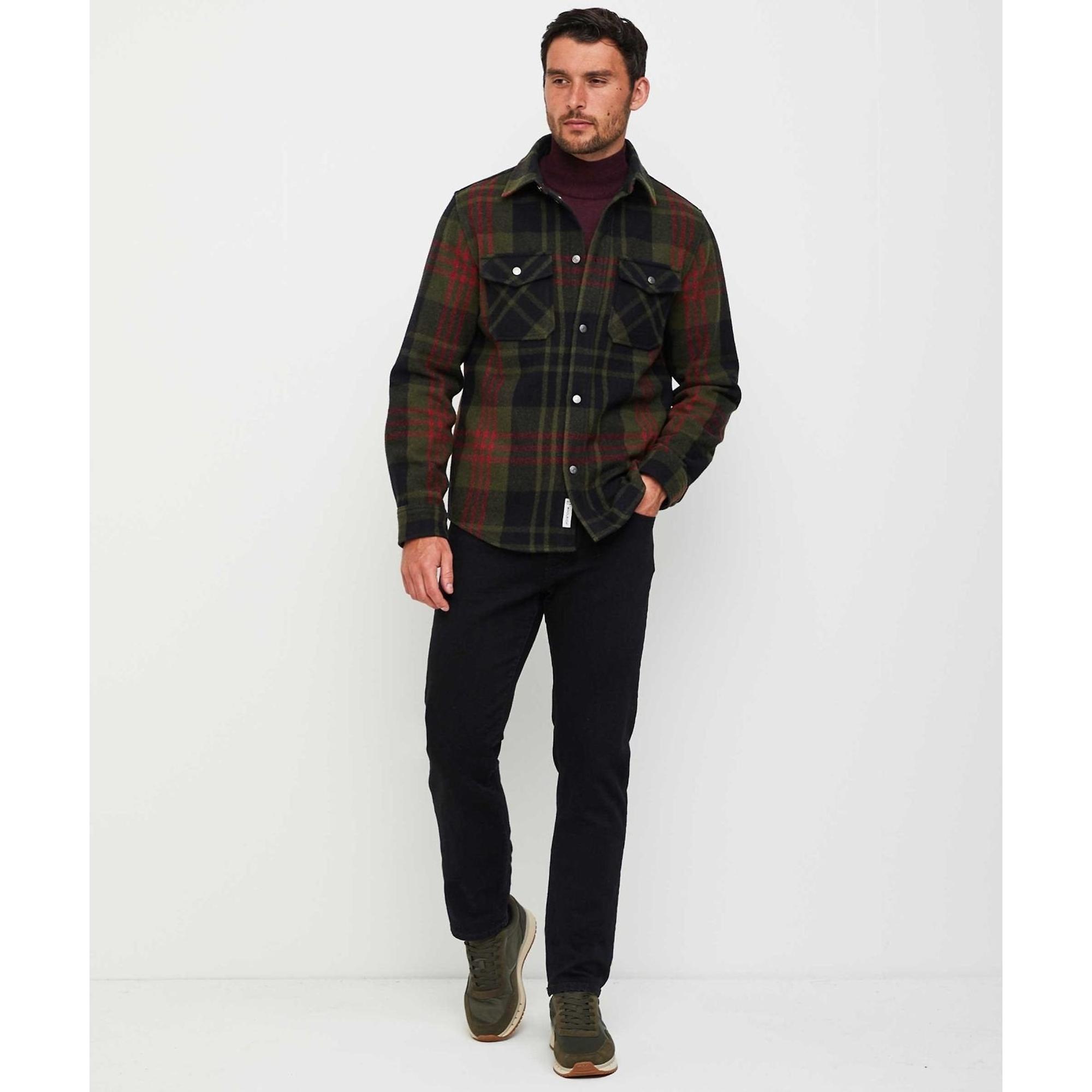 Product image 4 of 6 of Woolrich Men's Alaskan Melton Overshirt - Greenstone Check