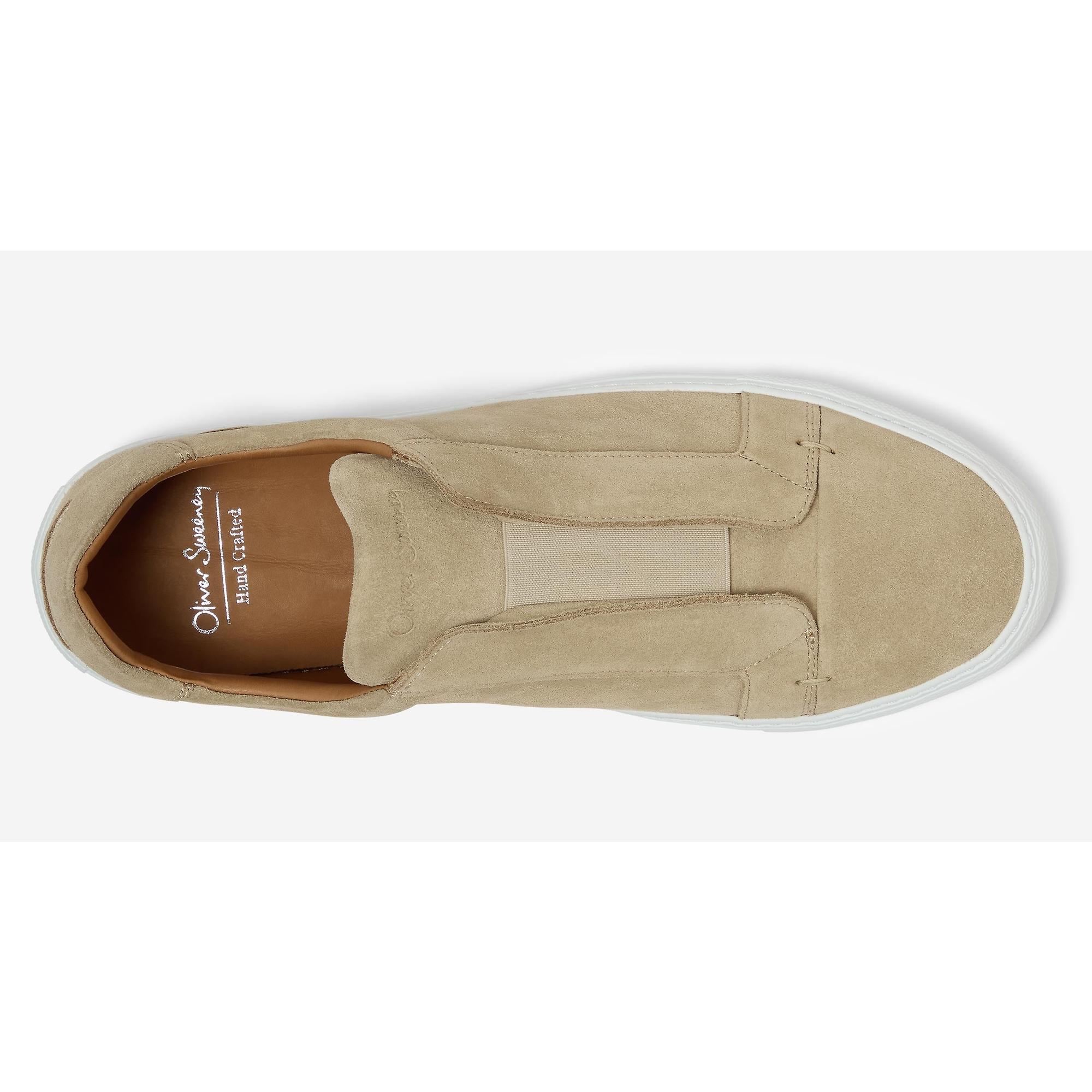 Product image 4 of 5 of Oliver Sweeney Men's Valezim Perforated Calf Suede Slip-on Trainers - Sand
