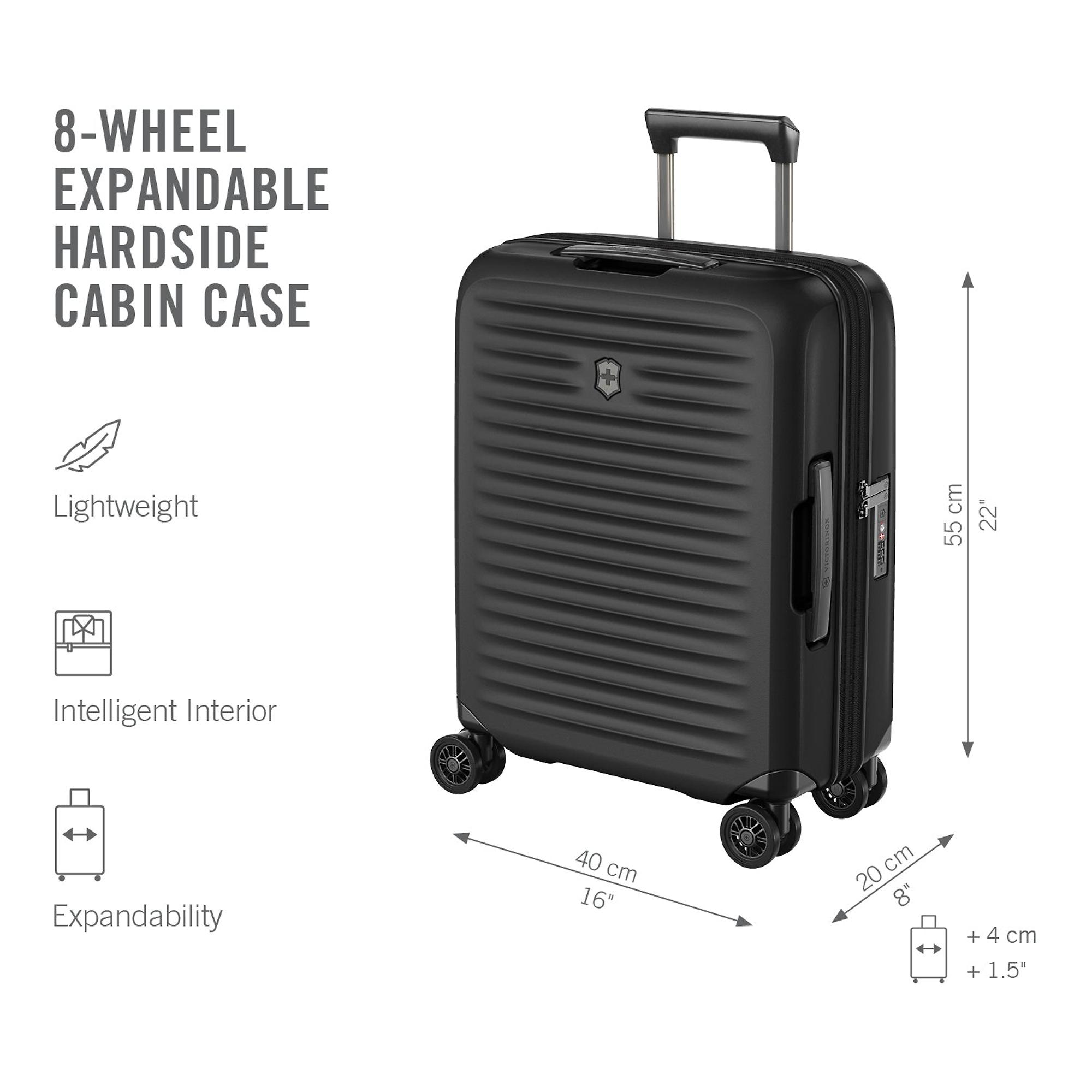 Product image 2 of 16 of Victorinox Airox Advanced Global Carry-On Hardside Cabin Case - Black