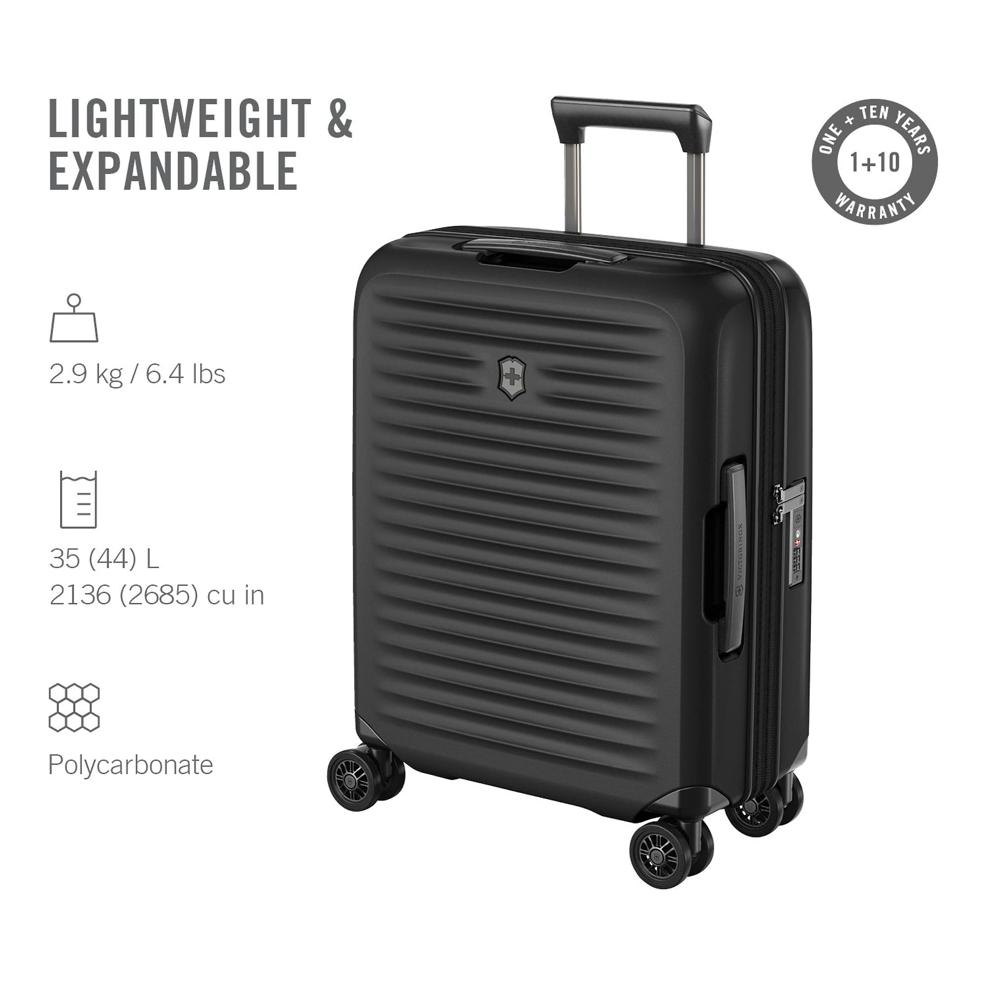 Product image 3 of 16 of Victorinox Airox Advanced Global Carry-On Hardside Cabin Case - Black
