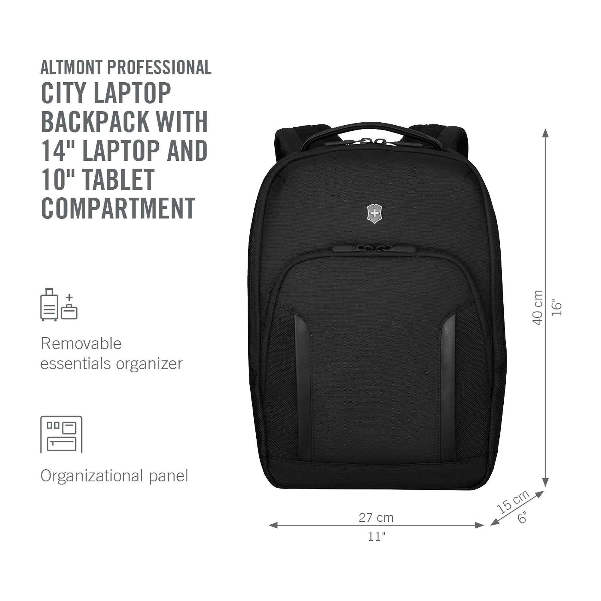 Product image 2 of 13 of Victorinox Altmont Professional Slim 14'' City Laptop Backpack - Black