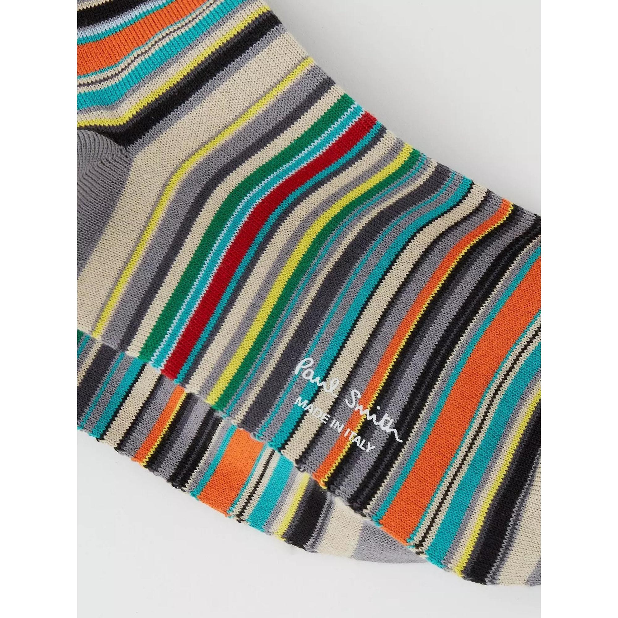 Product image 2 of 4 of Paul Smith Men's Signature Stripe Socks - 2 Pack - Black & Grey - One Size