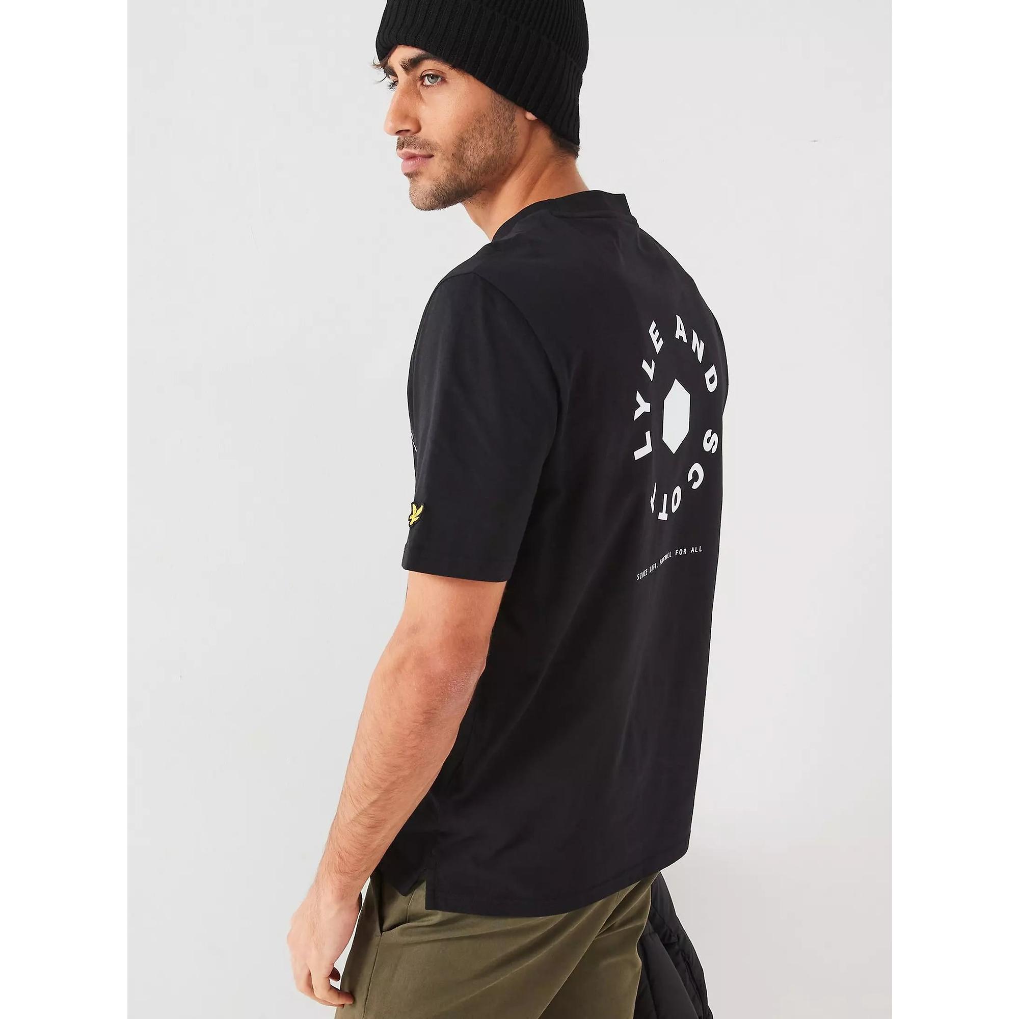 Product image 4 of 5 of Lyle & Scott Men's Football Wheel Graphic T-Shirt - Jet Black