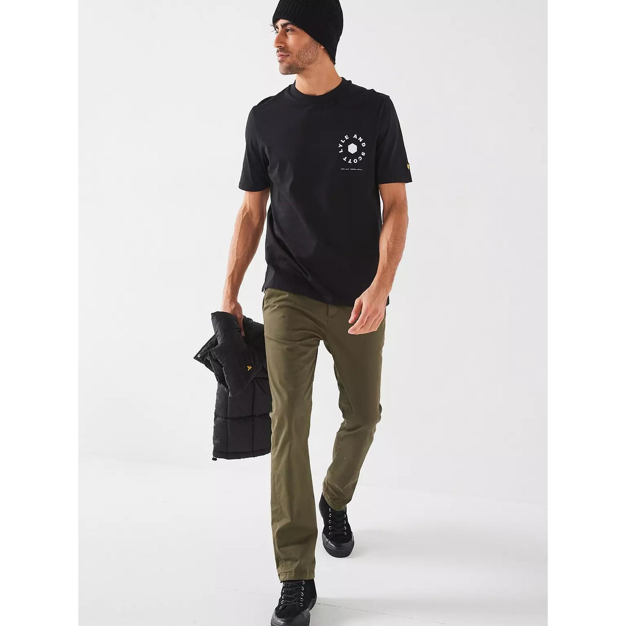 Product image 2 of 5 of Lyle & Scott Men's Football Wheel Graphic T-Shirt - Jet Black