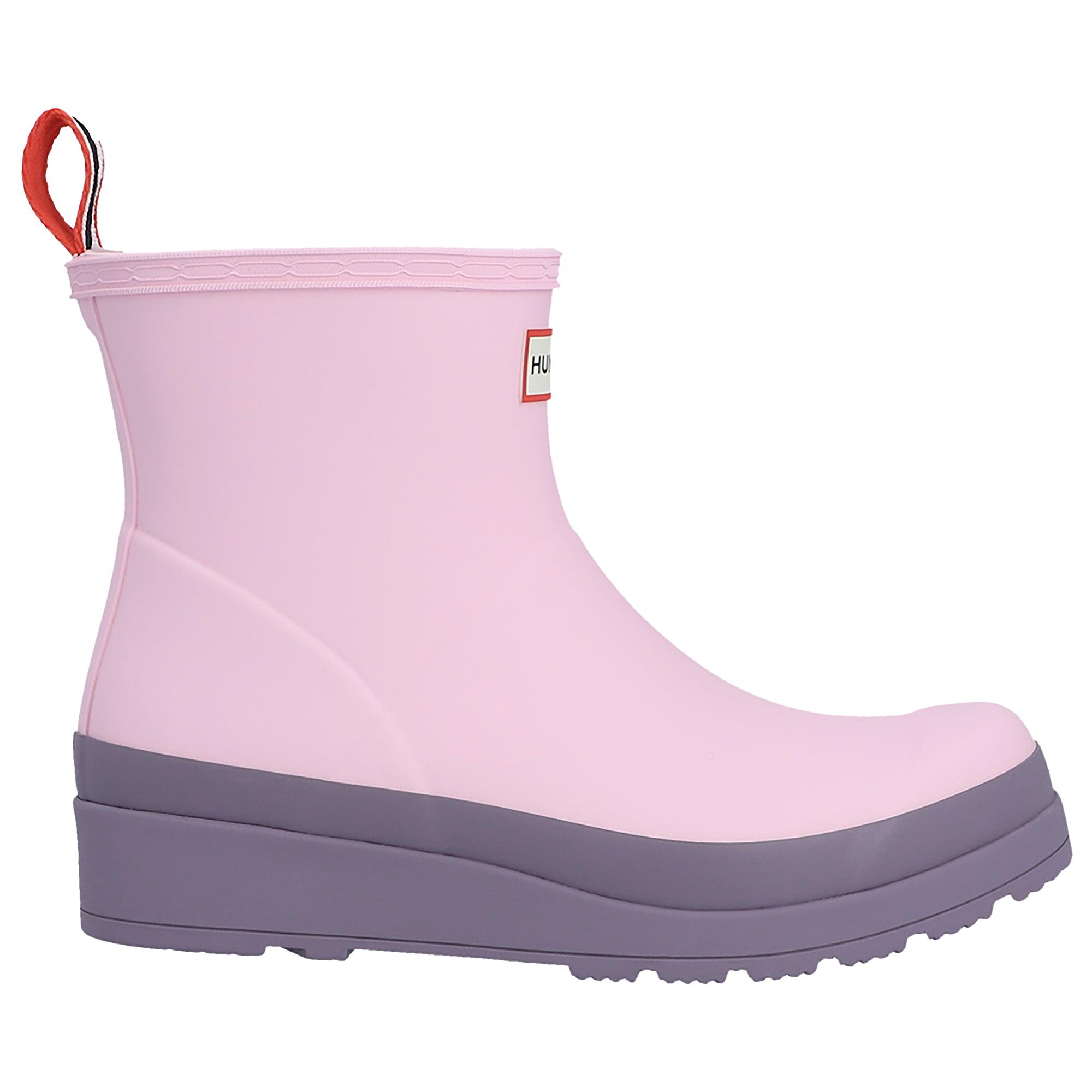 Product image 1 of 6 of Hunter Women's Play Short Wellington Boots - Parfait Pink/Purple Top