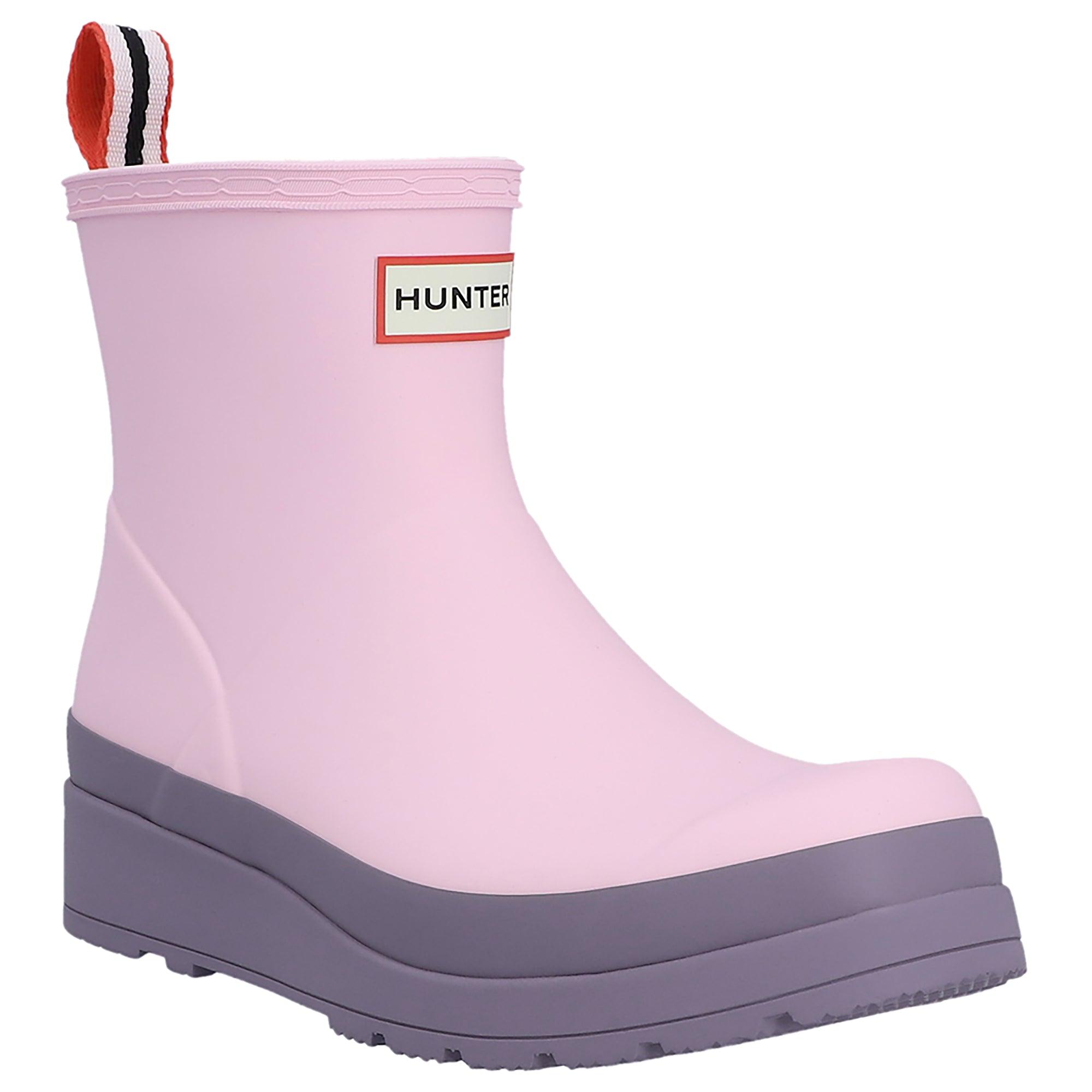 Product image 7 of 6 of Hunter Women's Play Short Wellington Boots - Parfait Pink/Purple Top