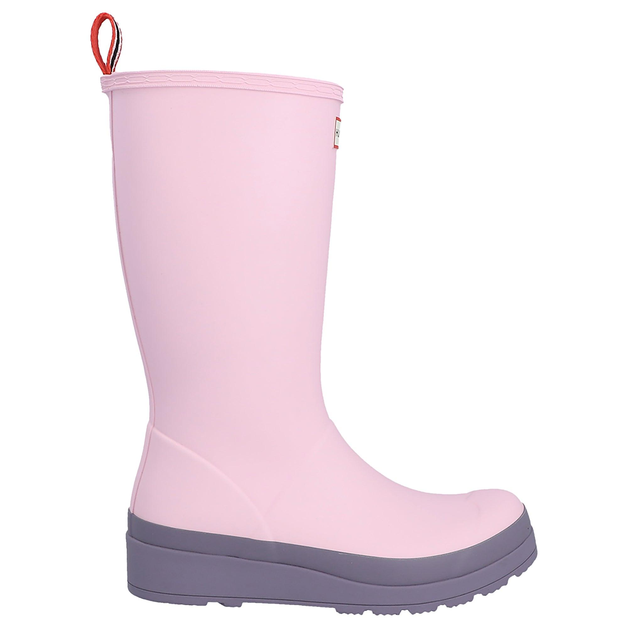 Product image 1 of 6 of Hunter Women's Play Tall Wellington Boots - Parfait Pink/Purple Top