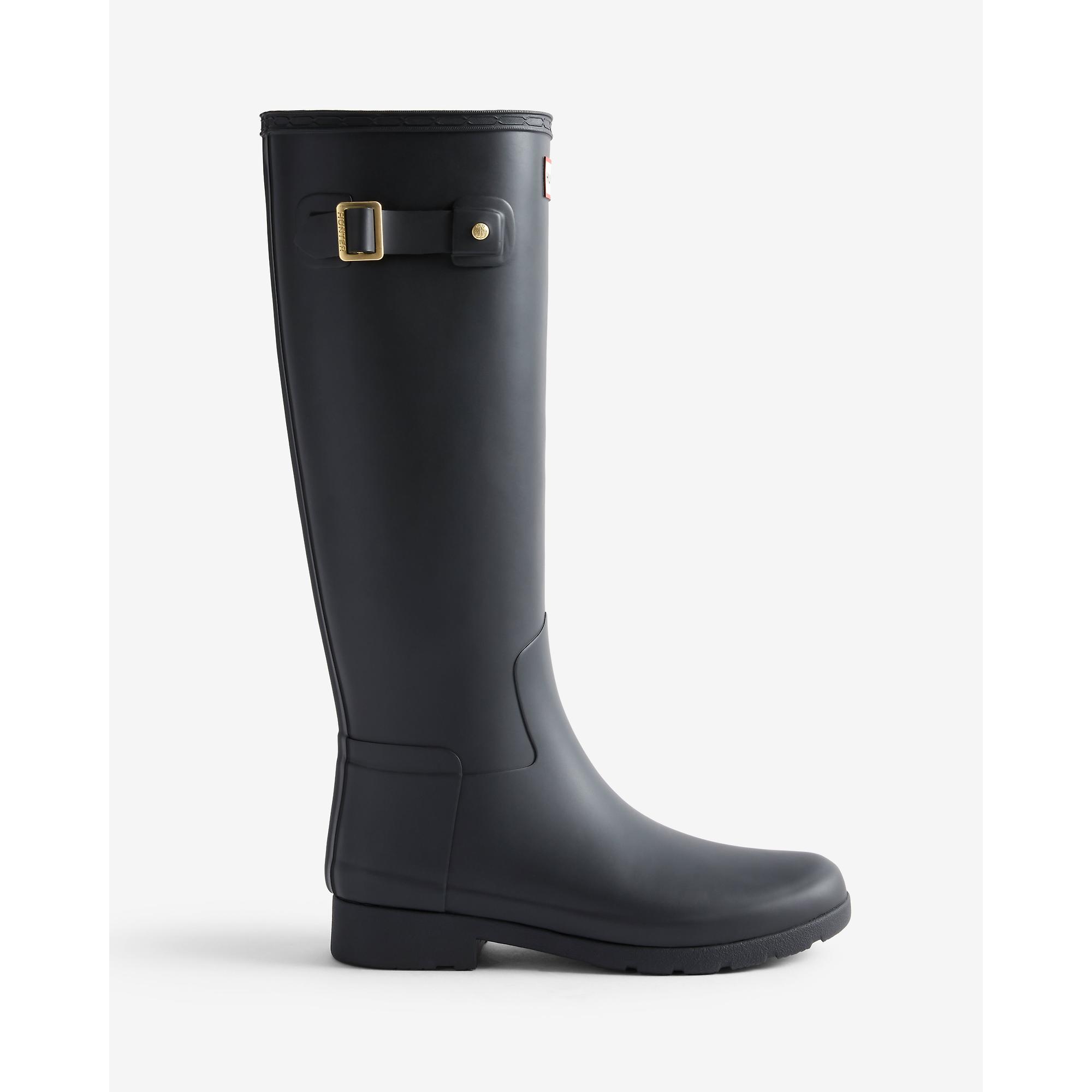 Product image 5 of 7 of Hunter Women's Refined Gold Trim Tall Wellington Boots - Black