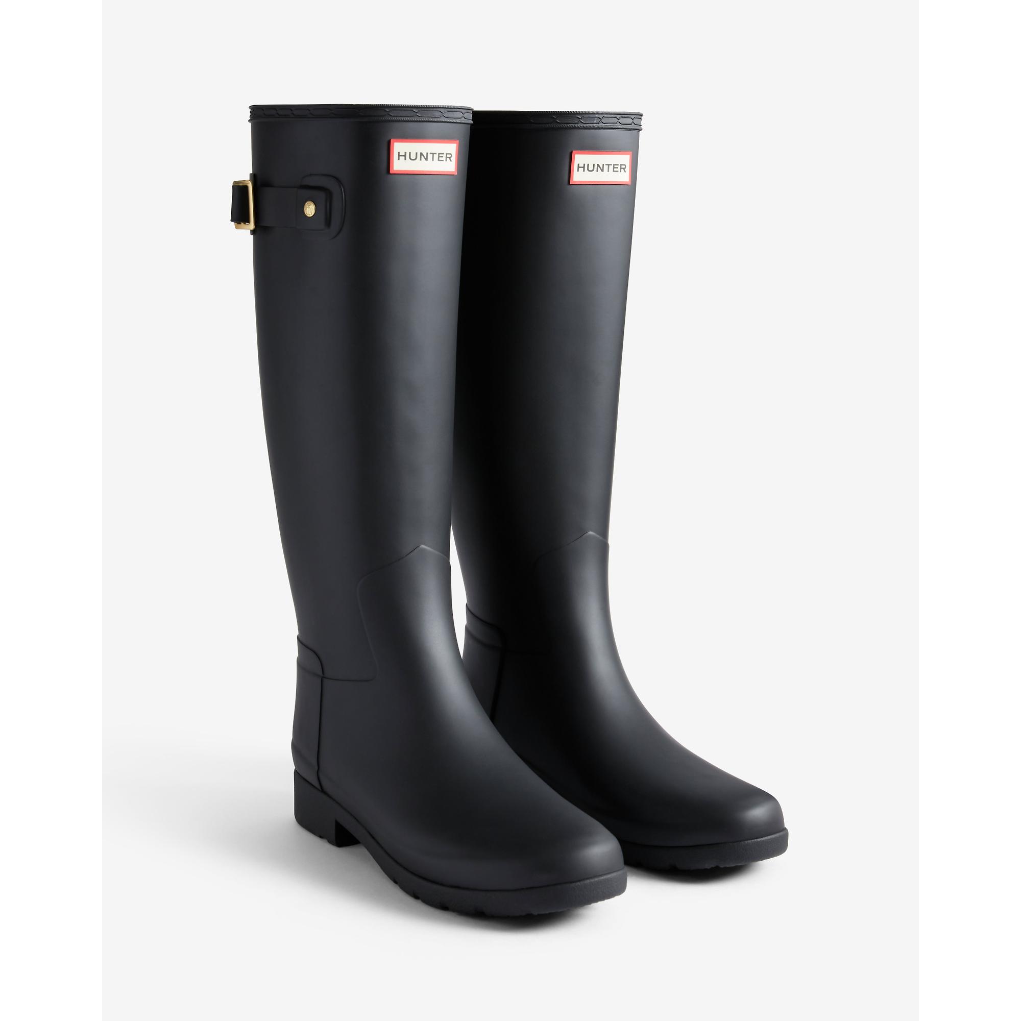 Product image 2 of 7 of Hunter Women's Refined Gold Trim Tall Wellington Boots - Black