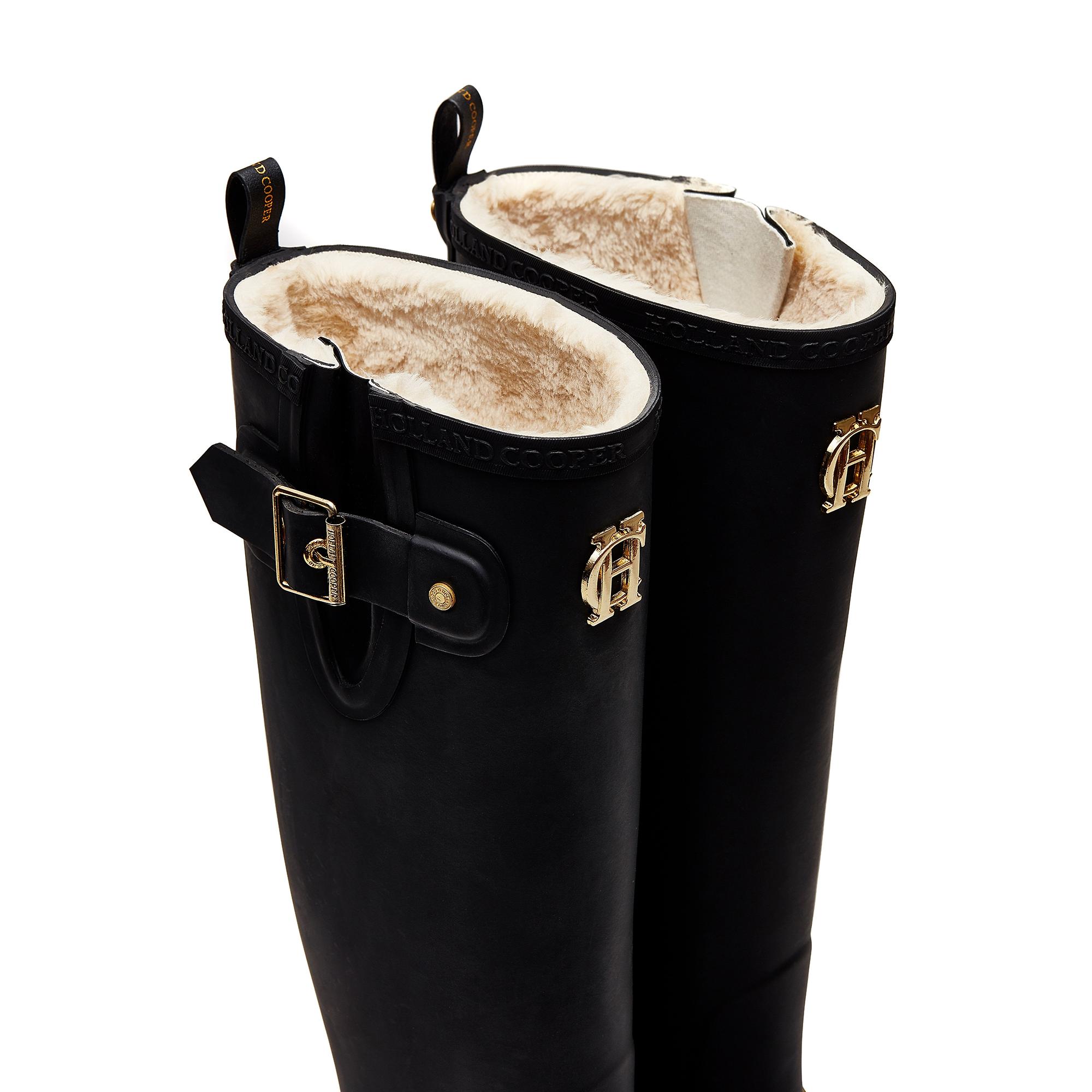 Product image 2 of 11 of Holland Cooper Women's Sherpa Lined Regency Wellingtons - Matte Black