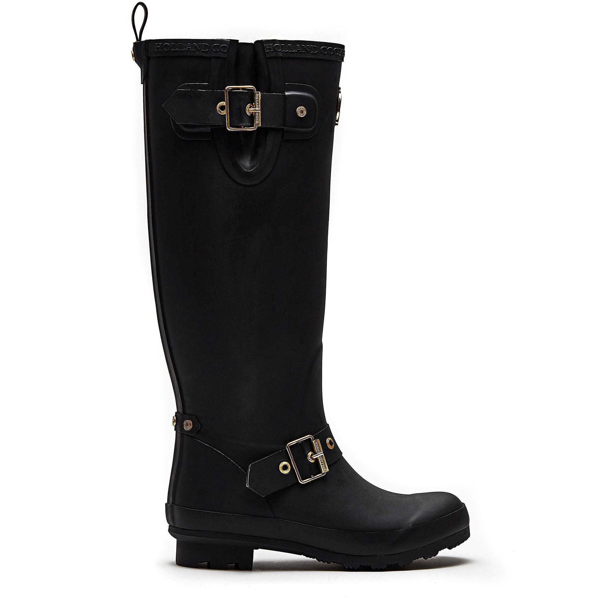 Product image 1 of 11 of Holland Cooper Women's Sherpa Lined Regency Wellingtons - Matte Black