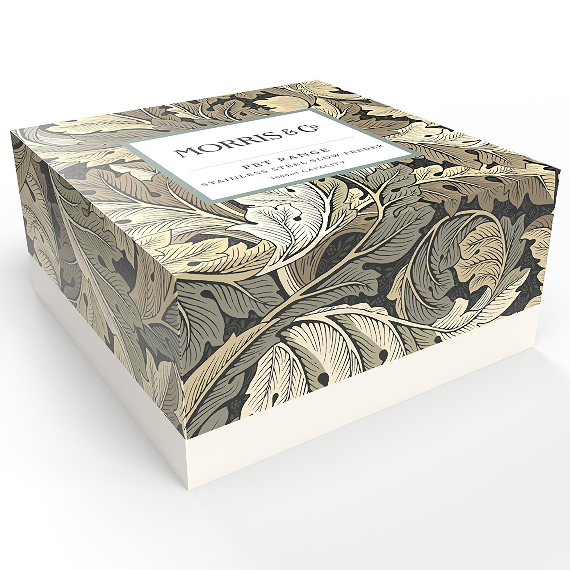 Product image 6 of 6 of William Morris Double Walled Dog Slow Feeder - Acanthus Print