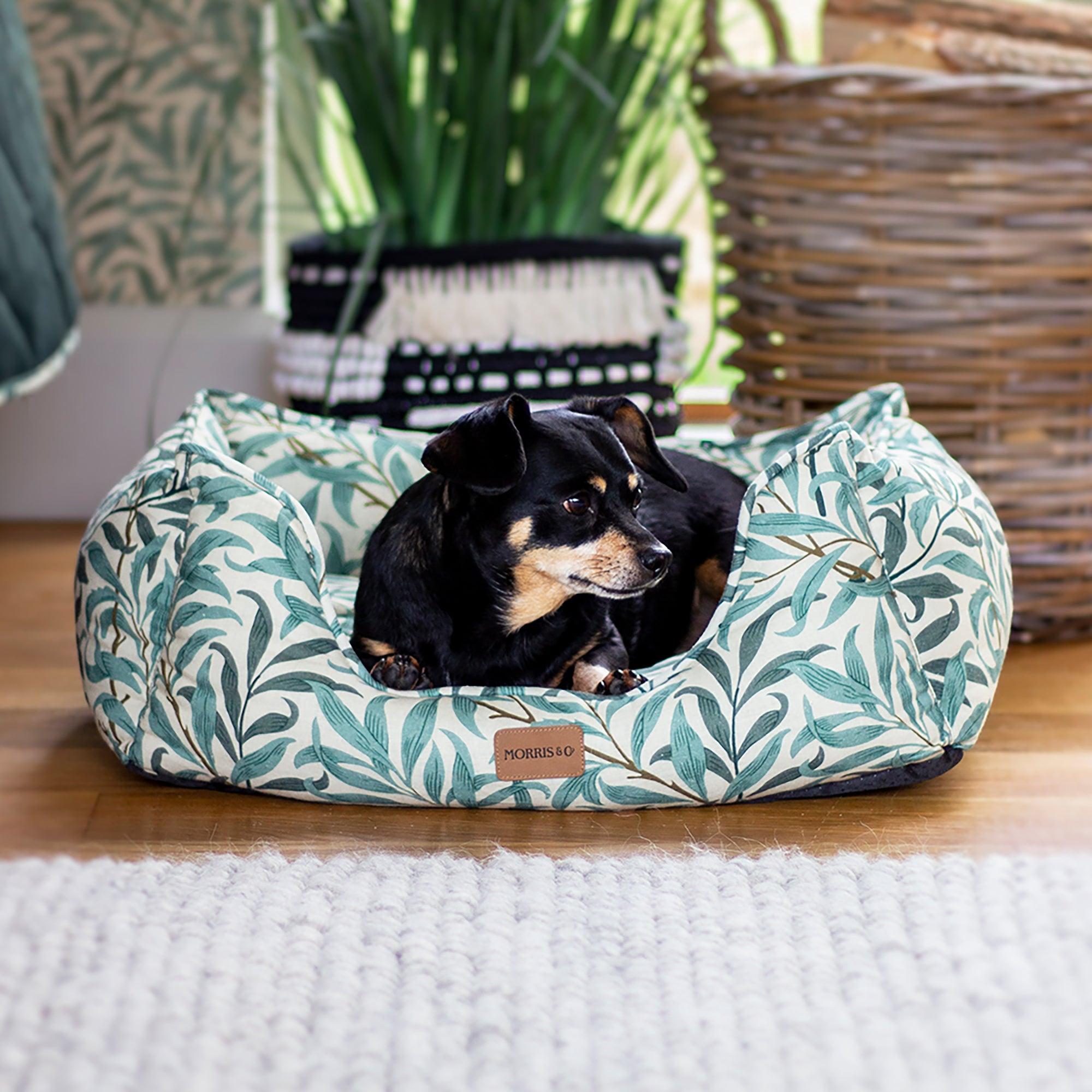 Product image 3 of 6 of William Morris Square Dog Bed - Willow Bough Print