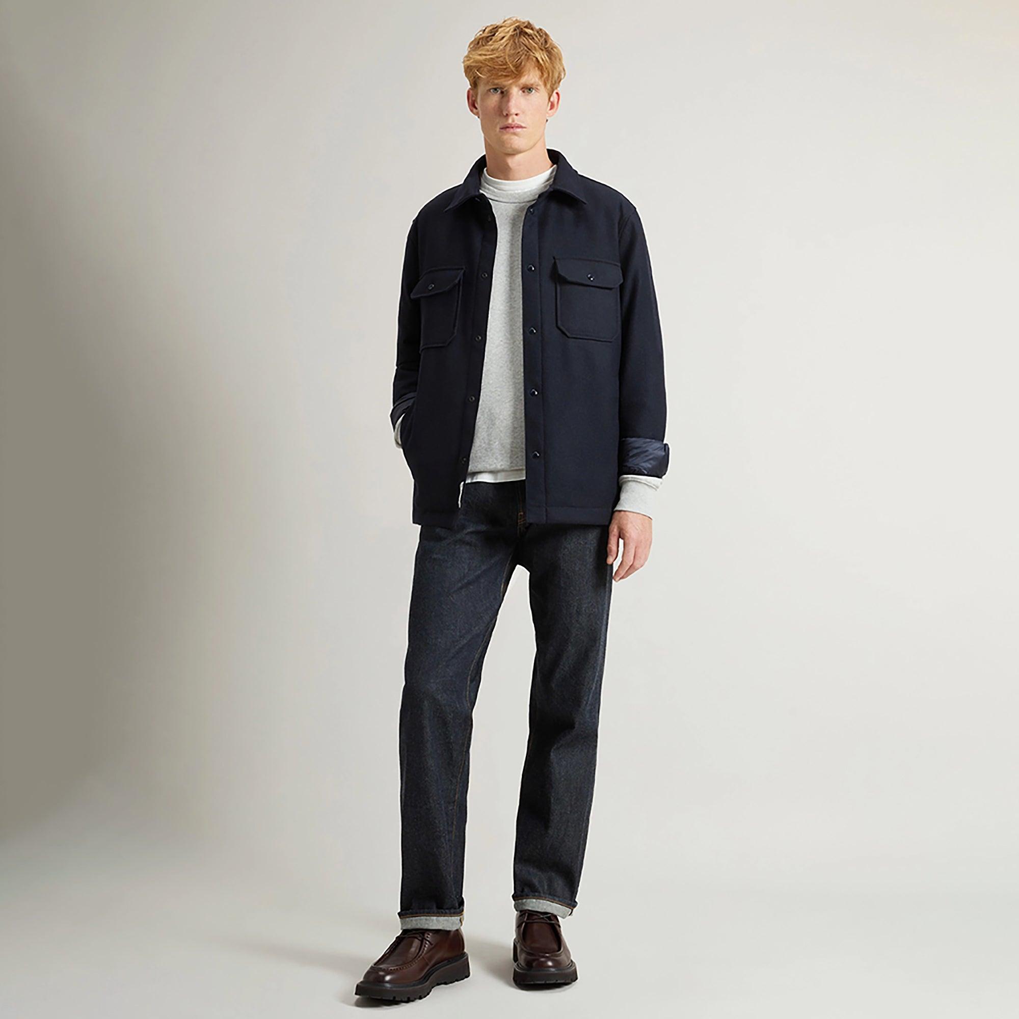 Product image 3 of 9 of Woolrich Men's Alaskan Padded Overshirt - Melton Blue