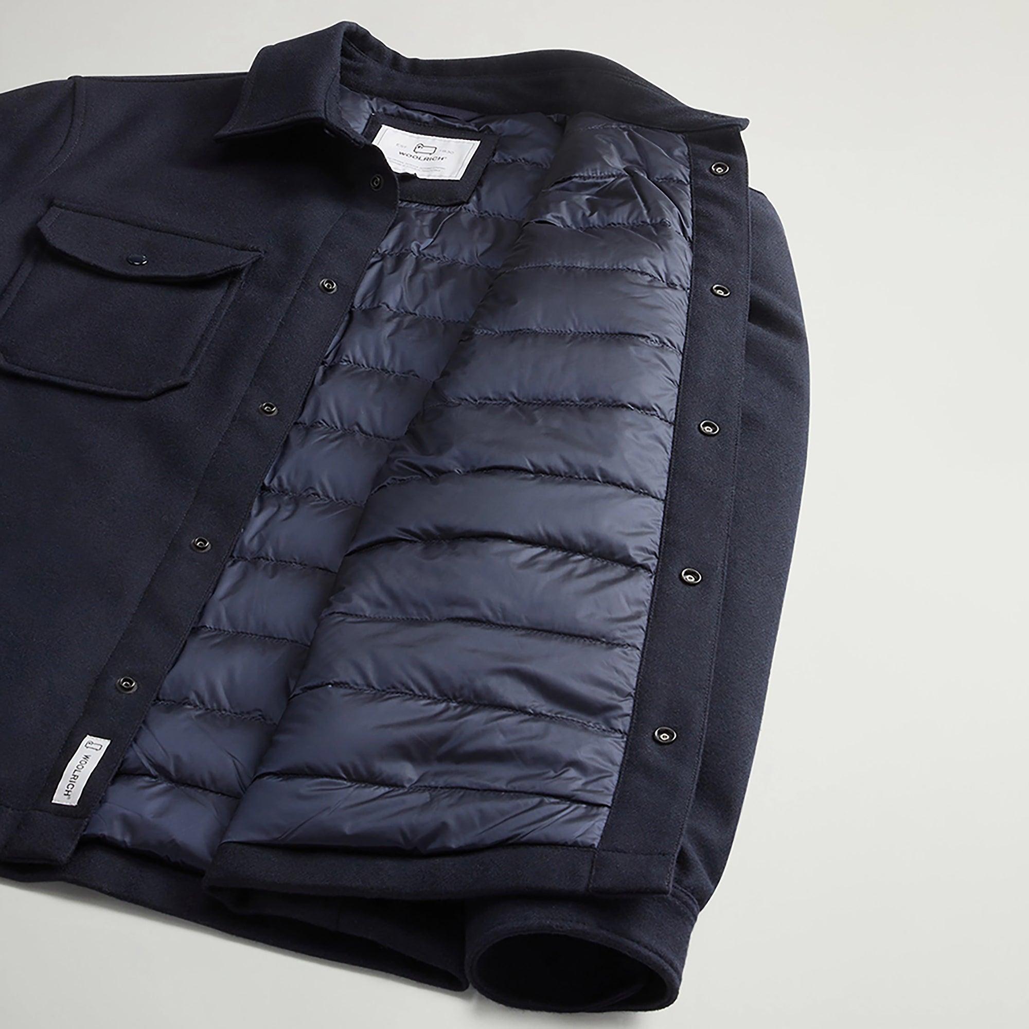 Product image 9 of 9 of Woolrich Men's Alaskan Padded Overshirt - Melton Blue