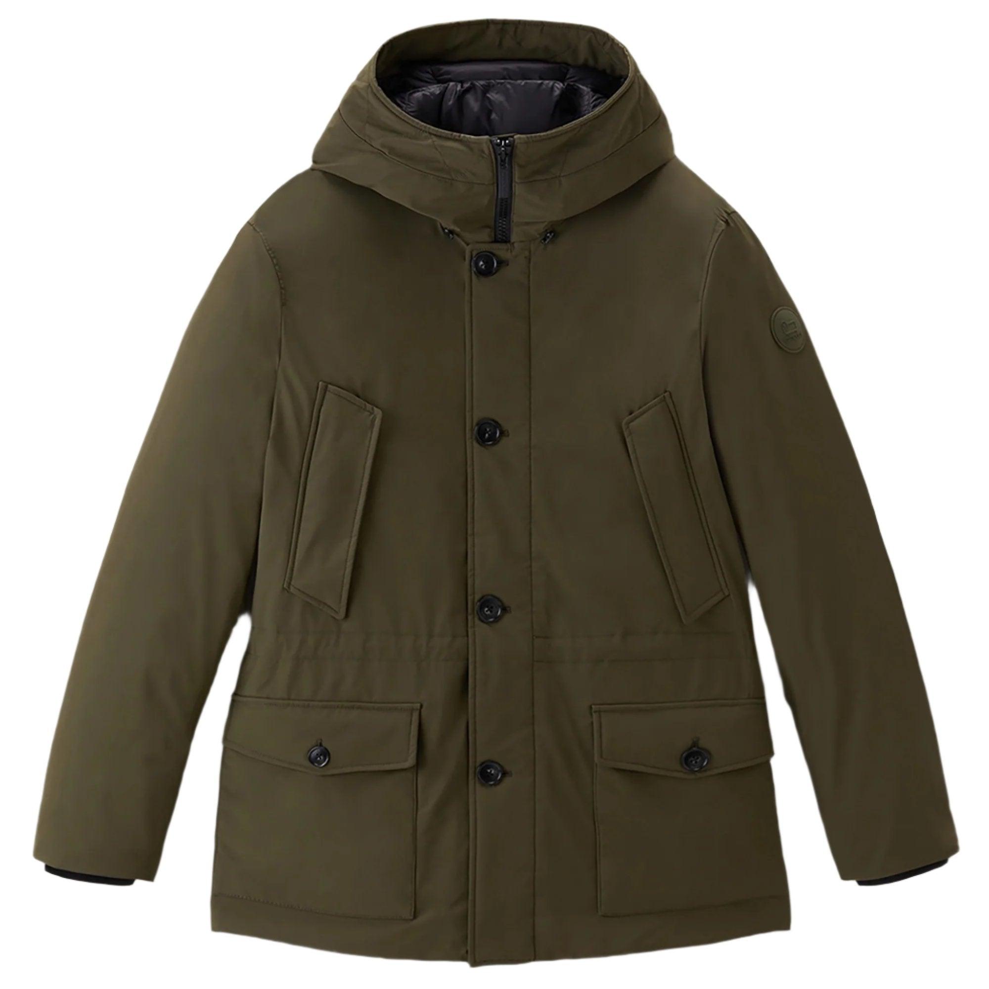 Product image 1 of 10 of Woolrich Men's Arctic Stretch Down Parka - Dark Green