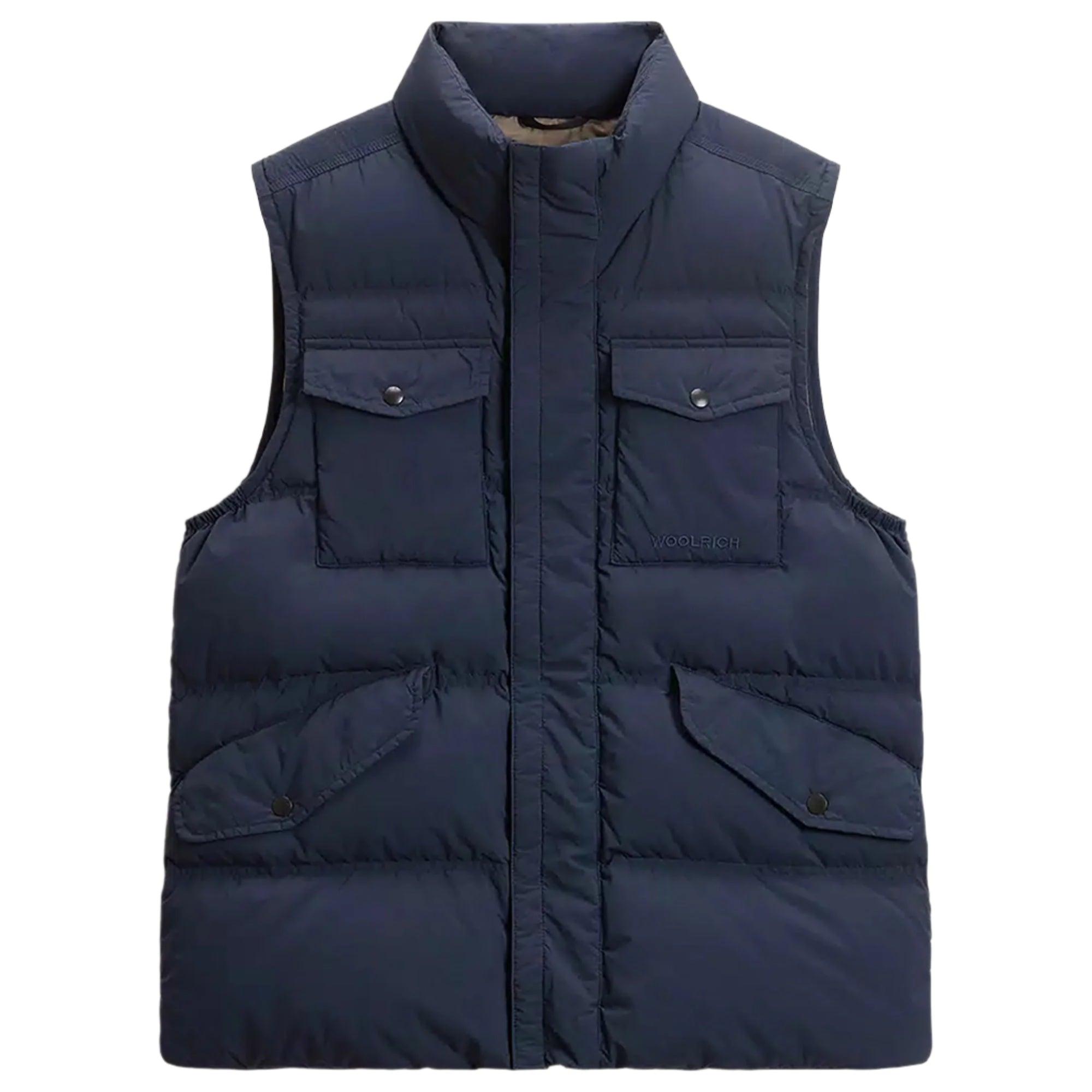 Product image 1 of 10 of Woolrich Men's Garment-Dyed Quilted Nylon Vest - Melton Blue