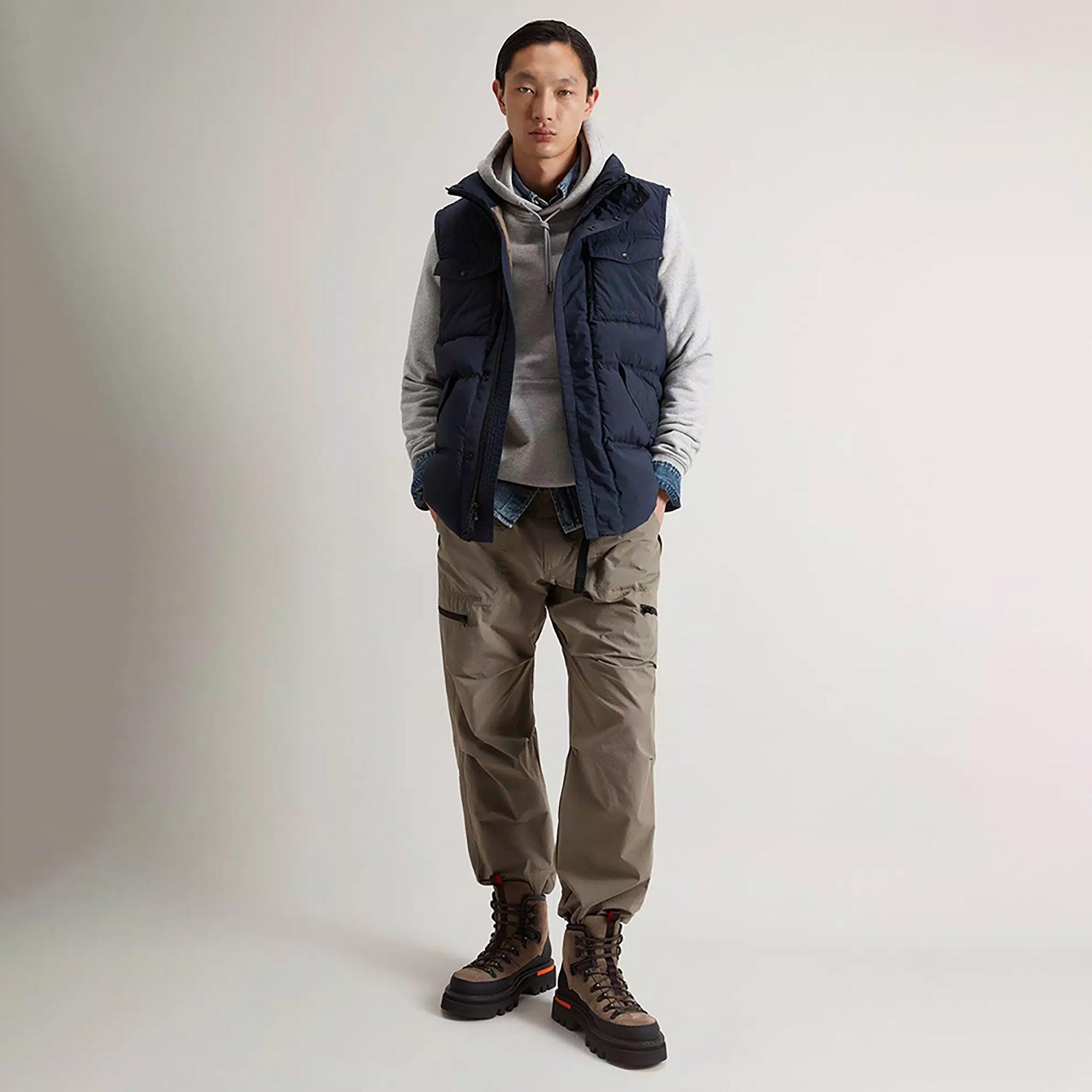 Product image 3 of 10 of Woolrich Men's Garment-Dyed Quilted Nylon Vest - Melton Blue