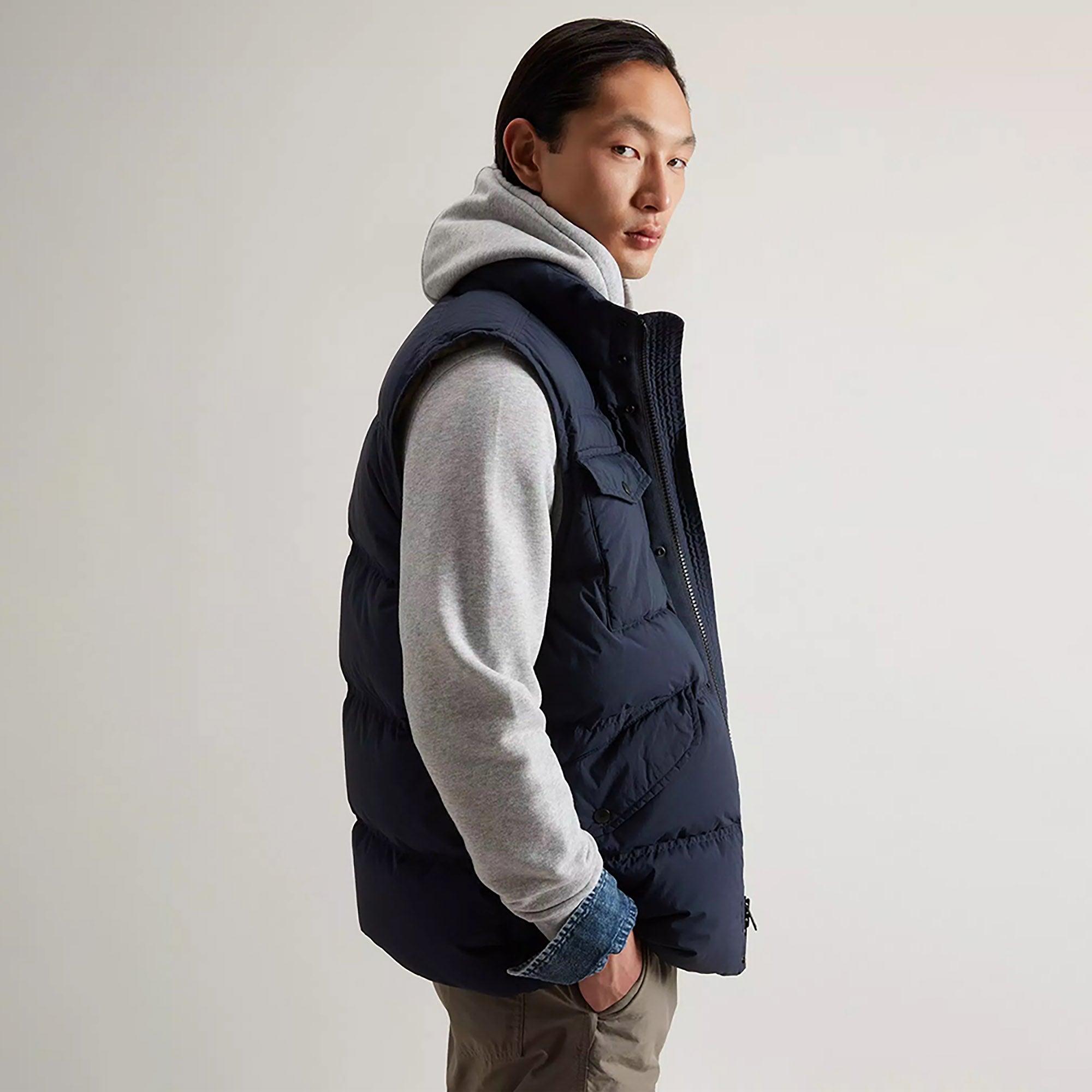 Product image 5 of 10 of Woolrich Men's Garment-Dyed Quilted Nylon Vest - Melton Blue