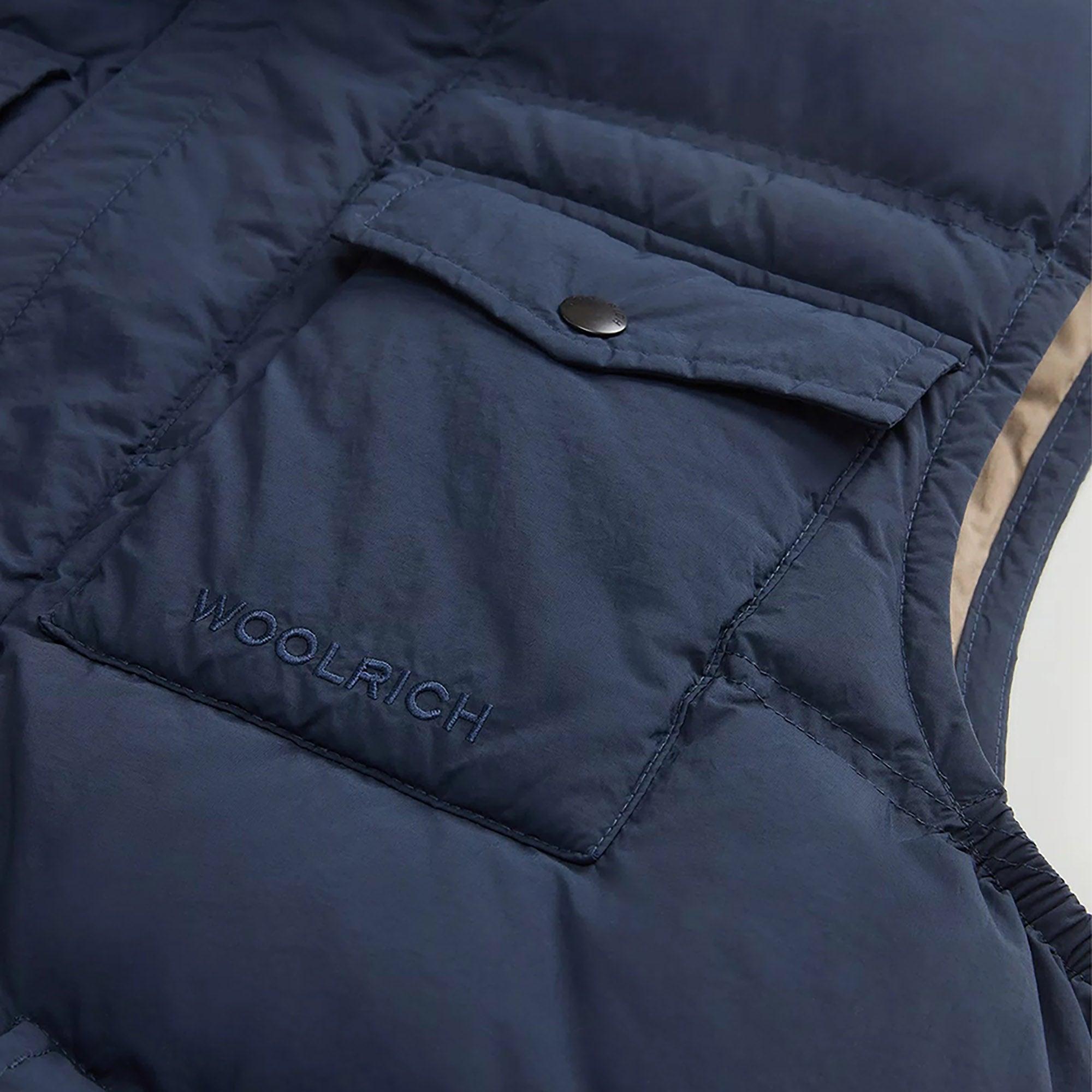 Product image 7 of 10 of Woolrich Men's Garment-Dyed Quilted Nylon Vest - Melton Blue