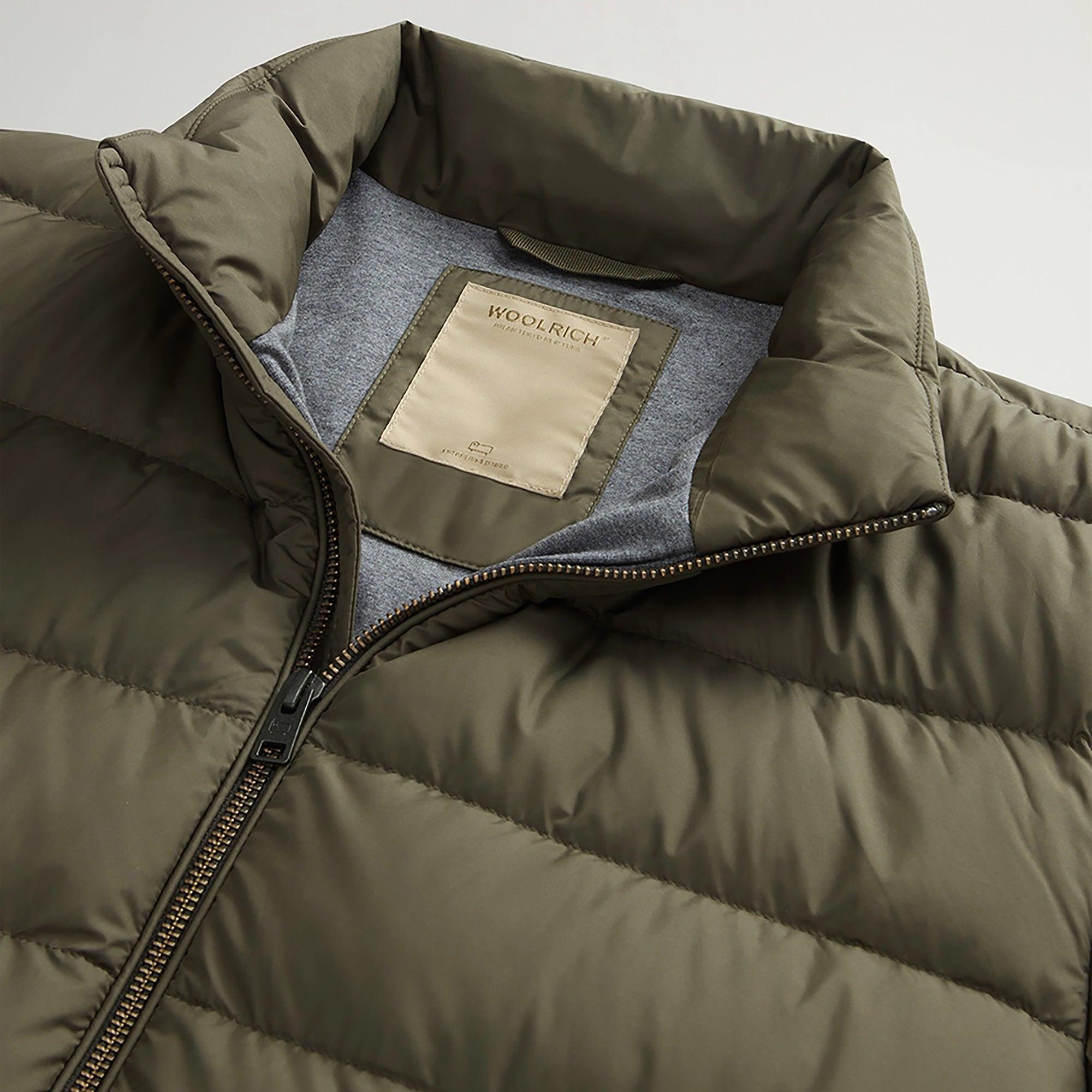 Product image 6 of 9 of Woolrich Men's Lightweight Microfibre Down Jacket - Dark Green