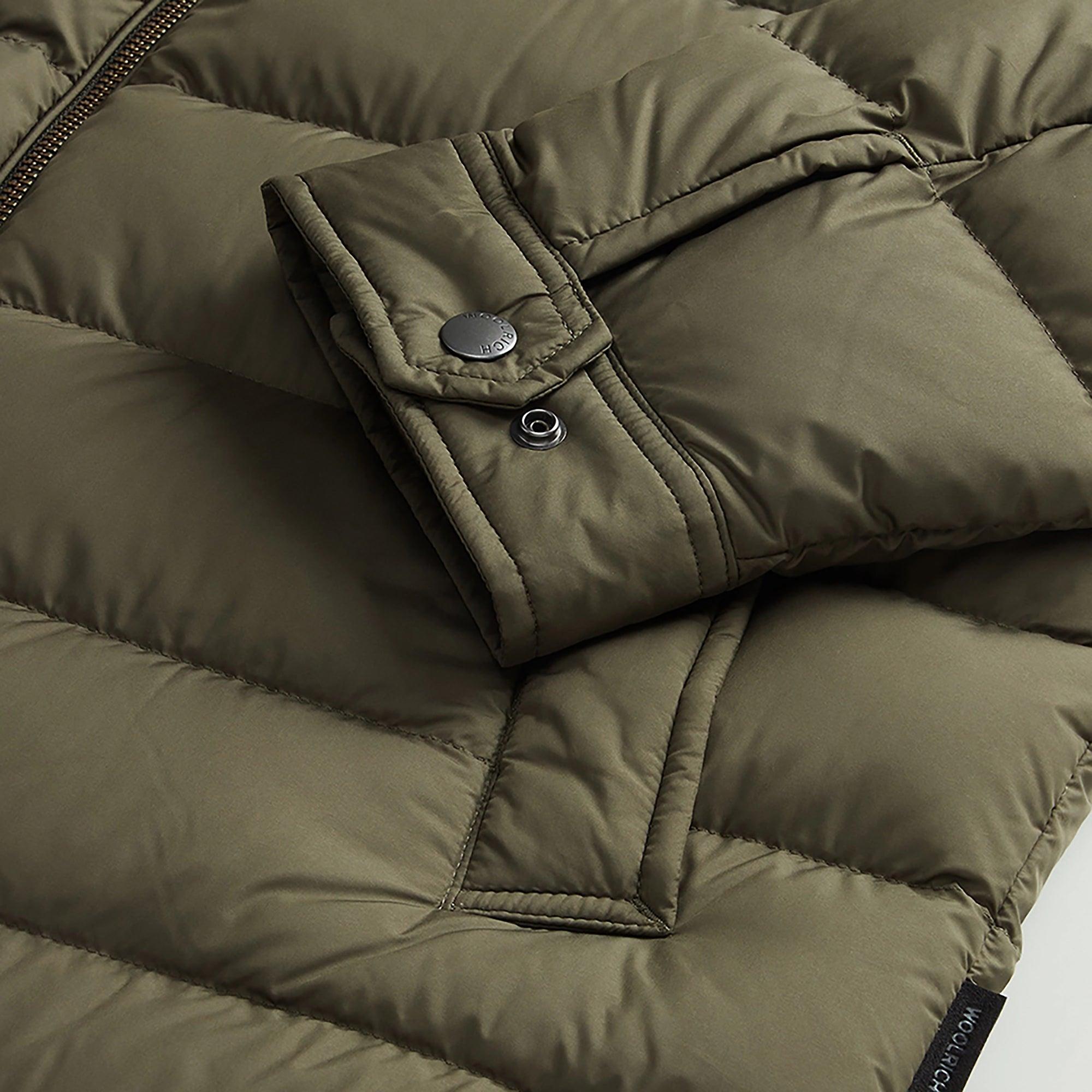 Product image 7 of 9 of Woolrich Men's Lightweight Microfibre Down Jacket - Dark Green