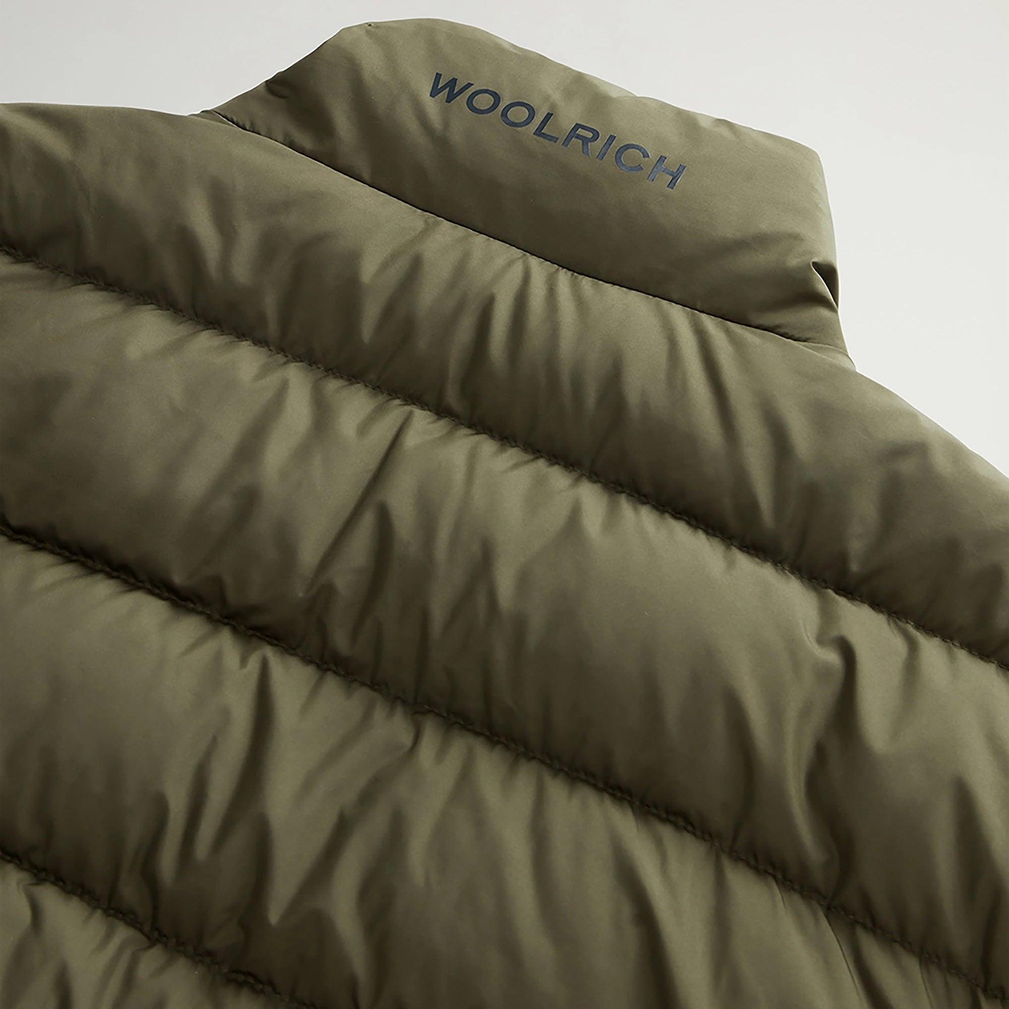Product image 8 of 9 of Woolrich Men's Lightweight Microfibre Down Jacket - Dark Green