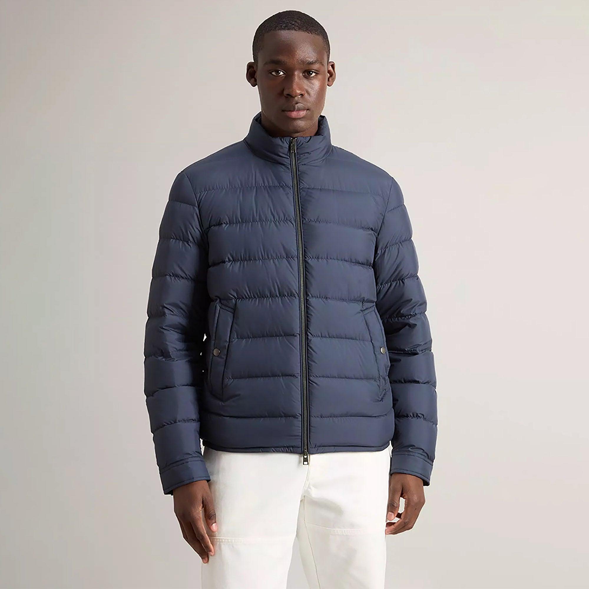 Product image 2 of 9 of Woolrich Men's Lightweight Microfibre Down Jacket - Melton Blue