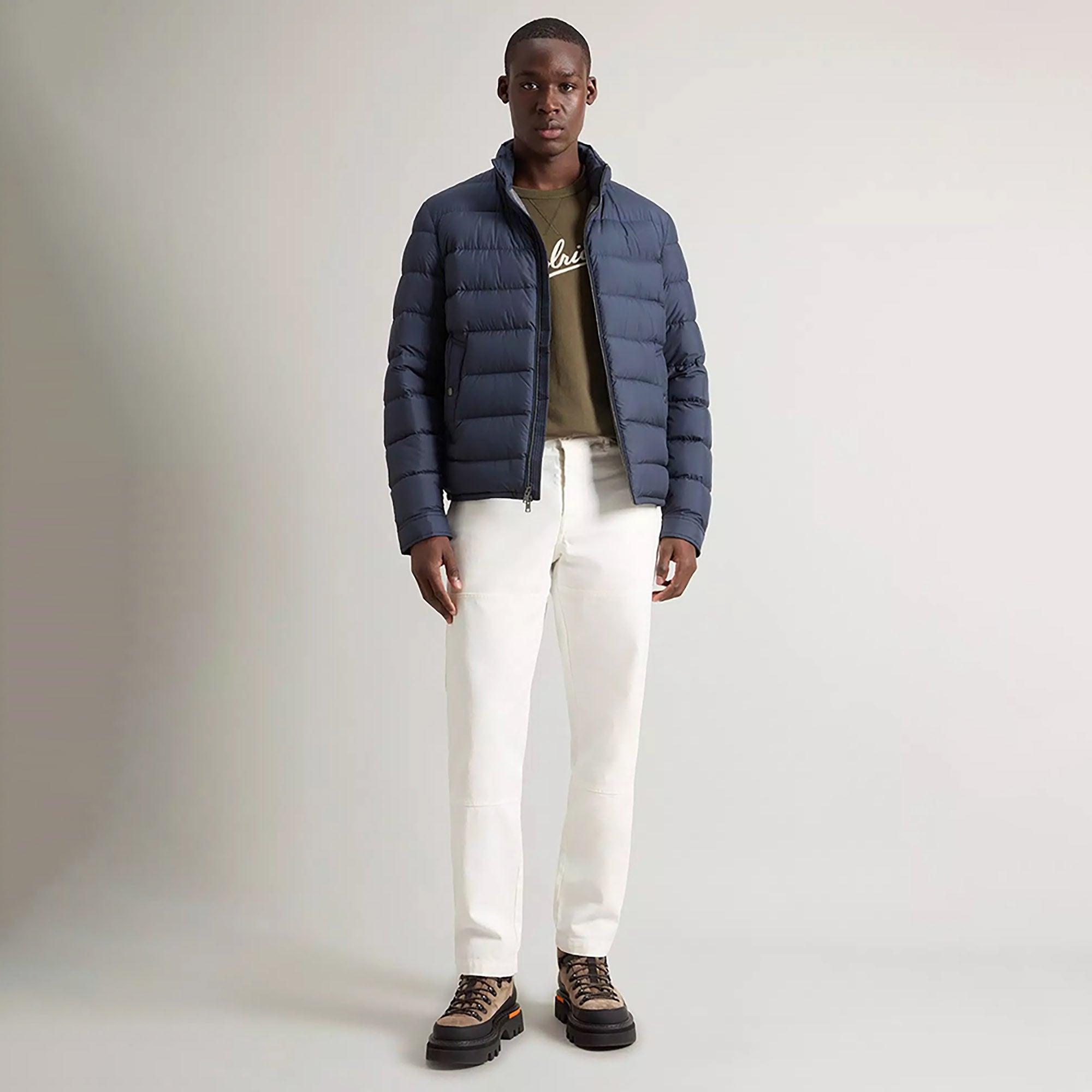 Product image 3 of 9 of Woolrich Men's Lightweight Microfibre Down Jacket - Melton Blue