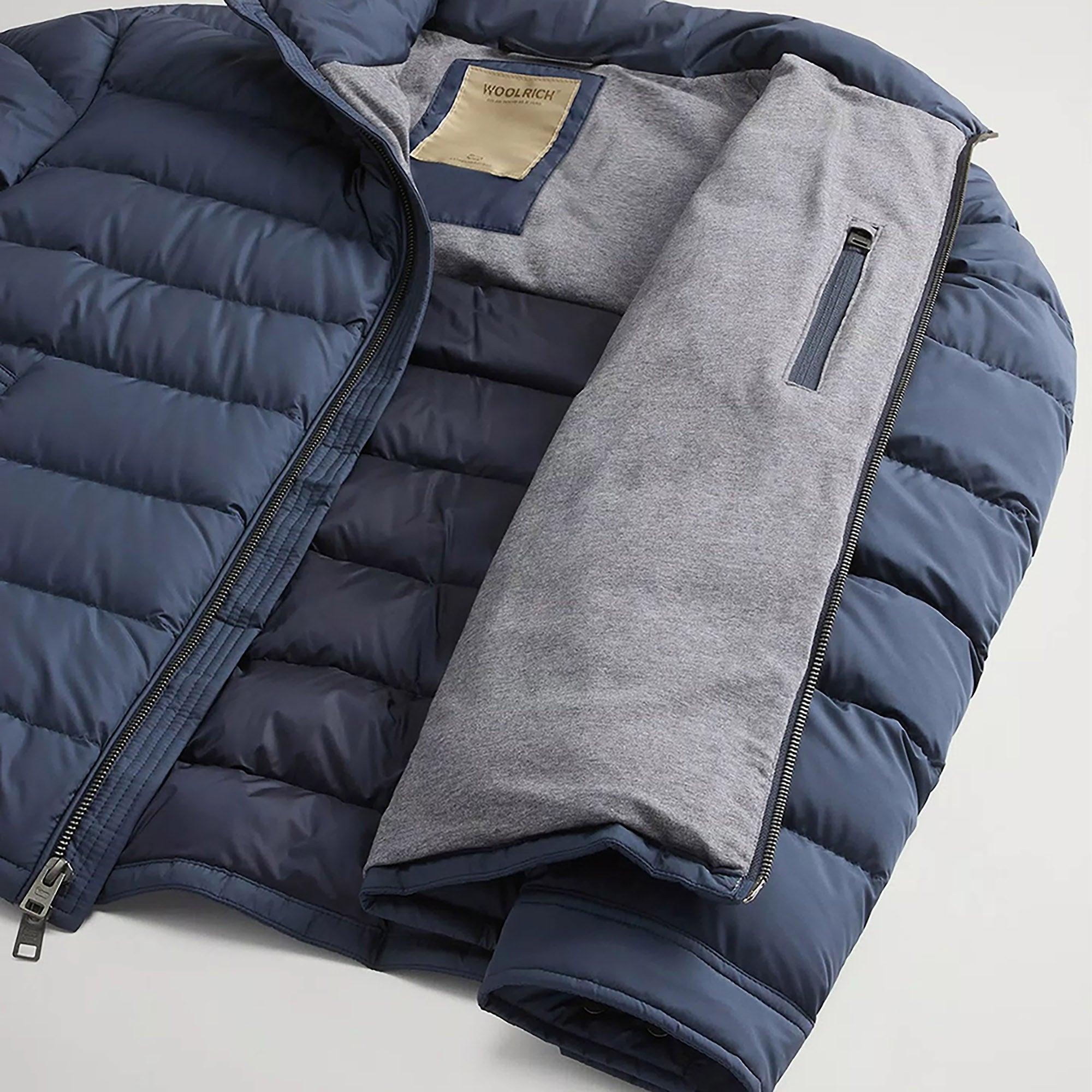 Product image 9 of 9 of Woolrich Men's Lightweight Microfibre Down Jacket - Melton Blue