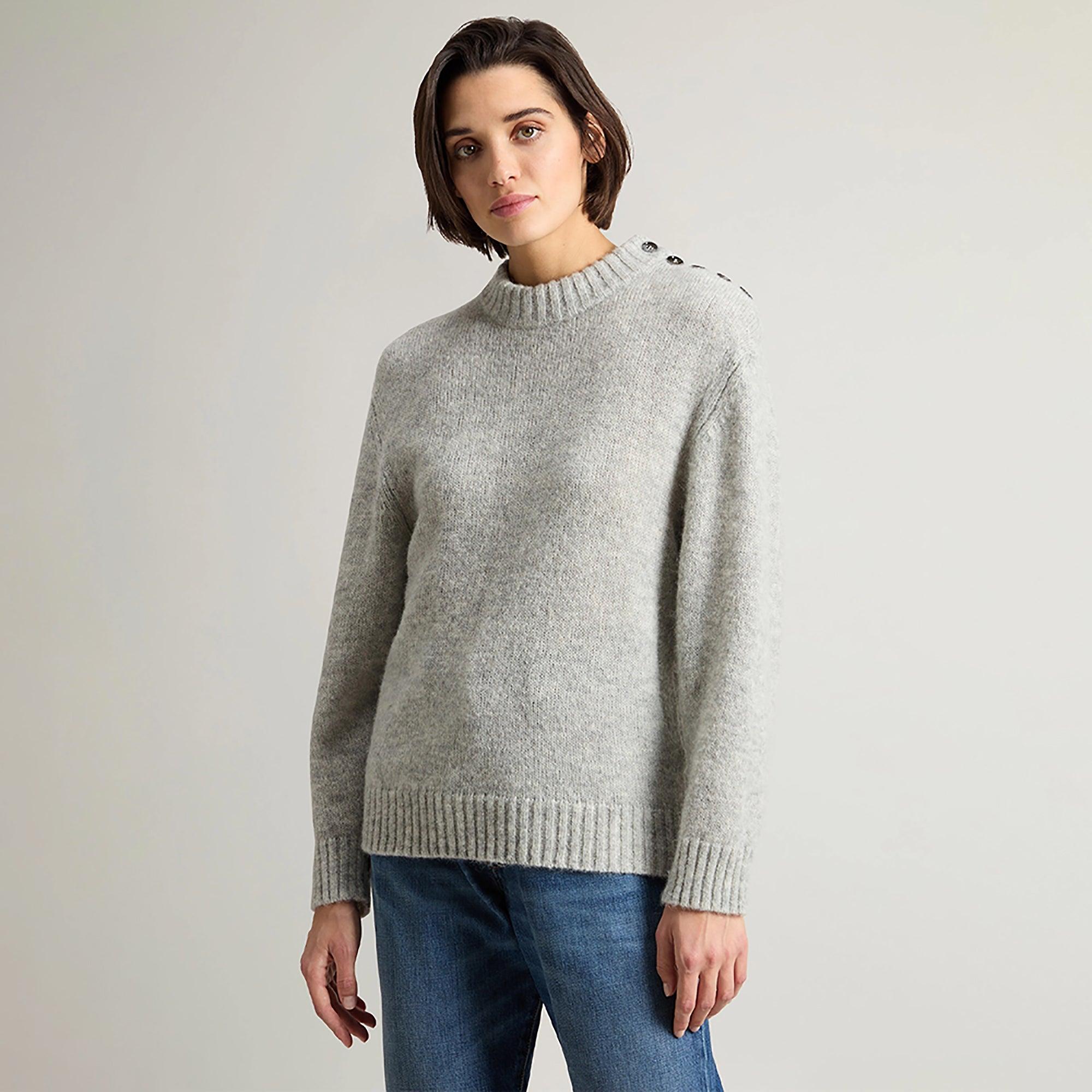 Product image 2 of 8 of Woolrich Women's Alpaca Blend Sweater - Grey Melange