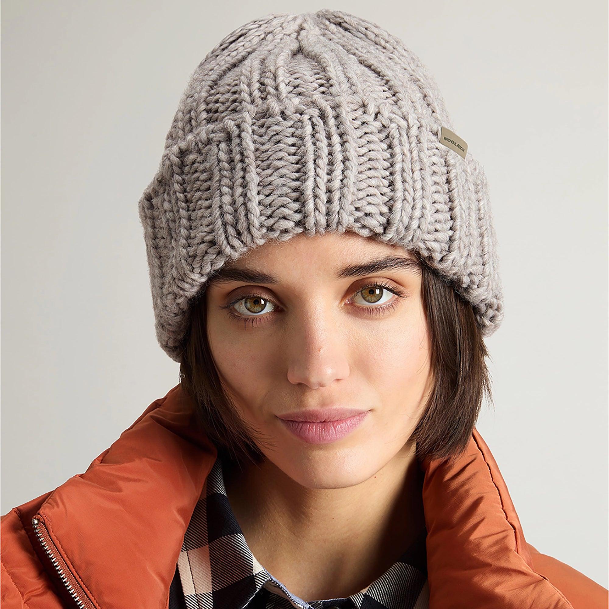 Product image 2 of 4 of Woolrich Women's Chunky Ribbed Beanie - Light Grey Melange