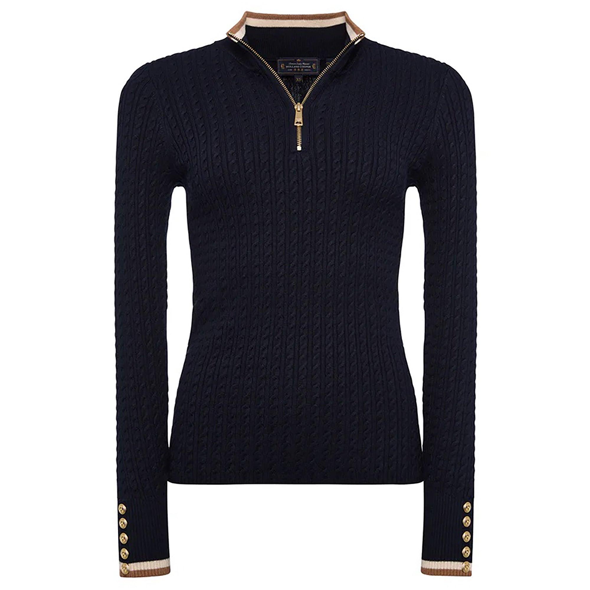 Product image 7 of 10 of Holland Cooper Women's Zoe Quarter Zip Knit - Ink Navy