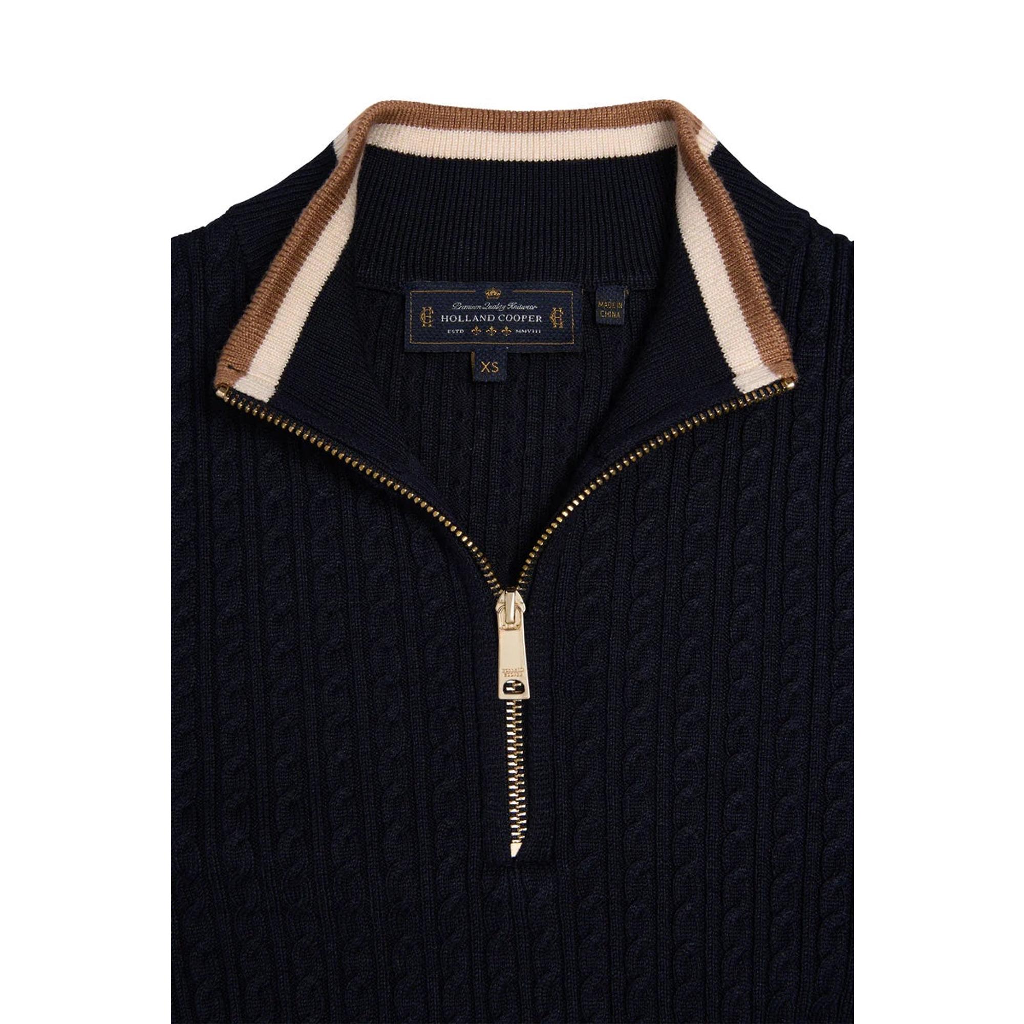 Product image 8 of 10 of Holland Cooper Women's Zoe Quarter Zip Knit - Ink Navy