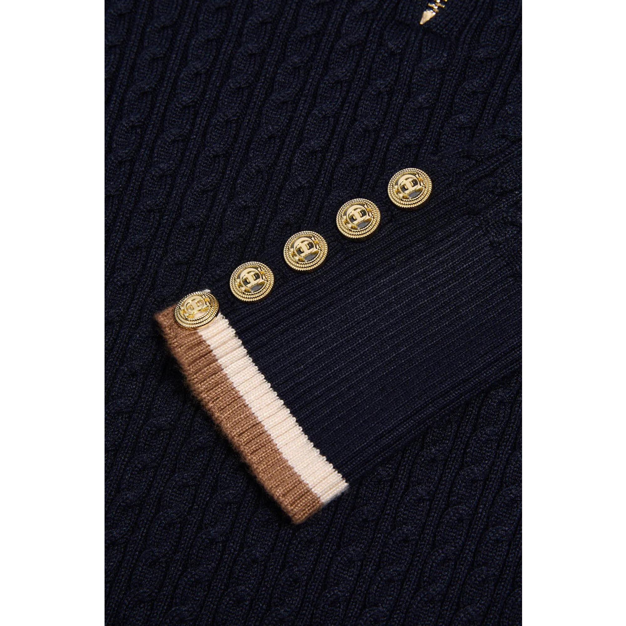 Product image 10 of 10 of Holland Cooper Women's Zoe Quarter Zip Knit - Ink Navy