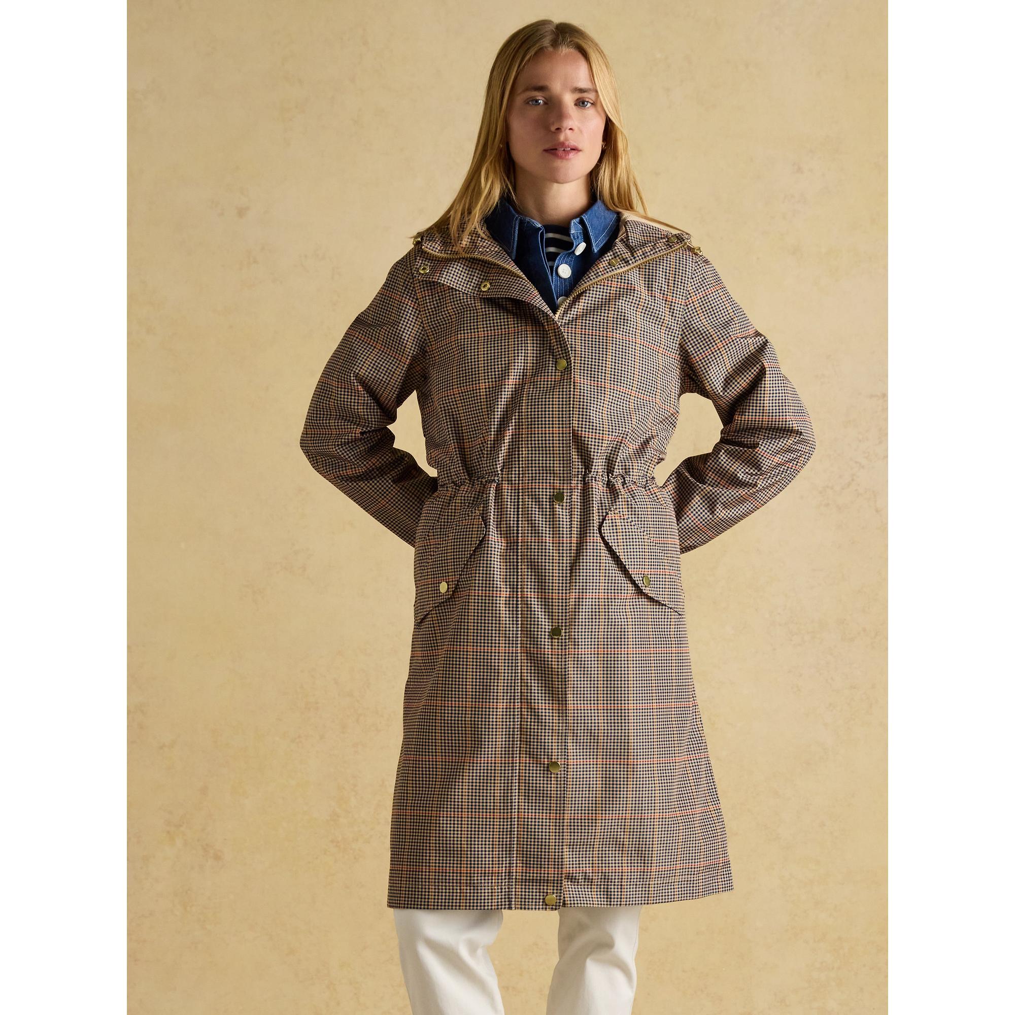 Product image 2 of 16 of Joules Women's Holkham Waterproof Packable Hooded Raincoat - Henson Check