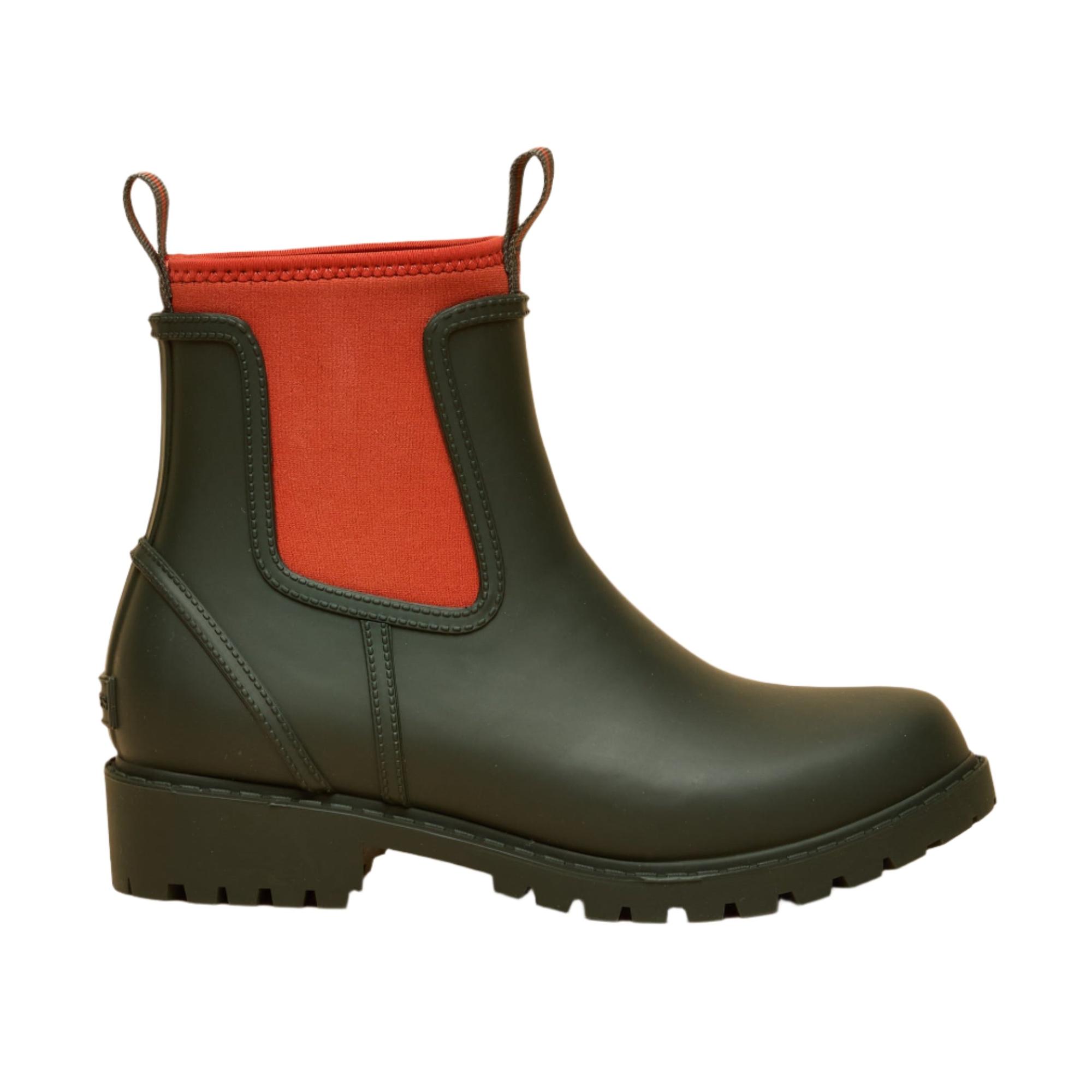 Product image 1 of 6 of Joules Women's Oakfield Colour Block Short Neoprene-Lined Wellies - Green