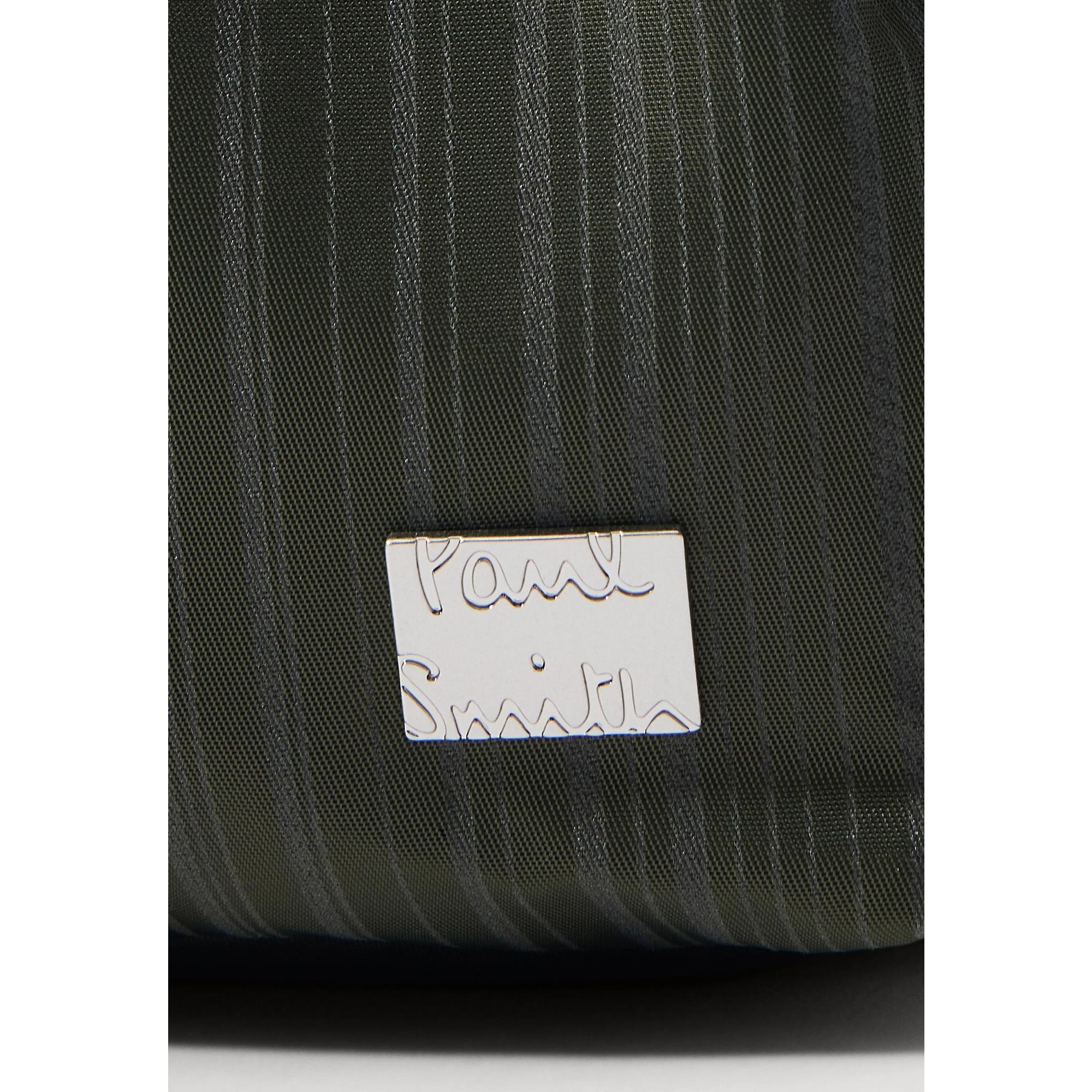 Product image 6 of 10 of Paul Smith Men's 'Laser Stripe' Recycled-Nylon Crossbody Bag - Green