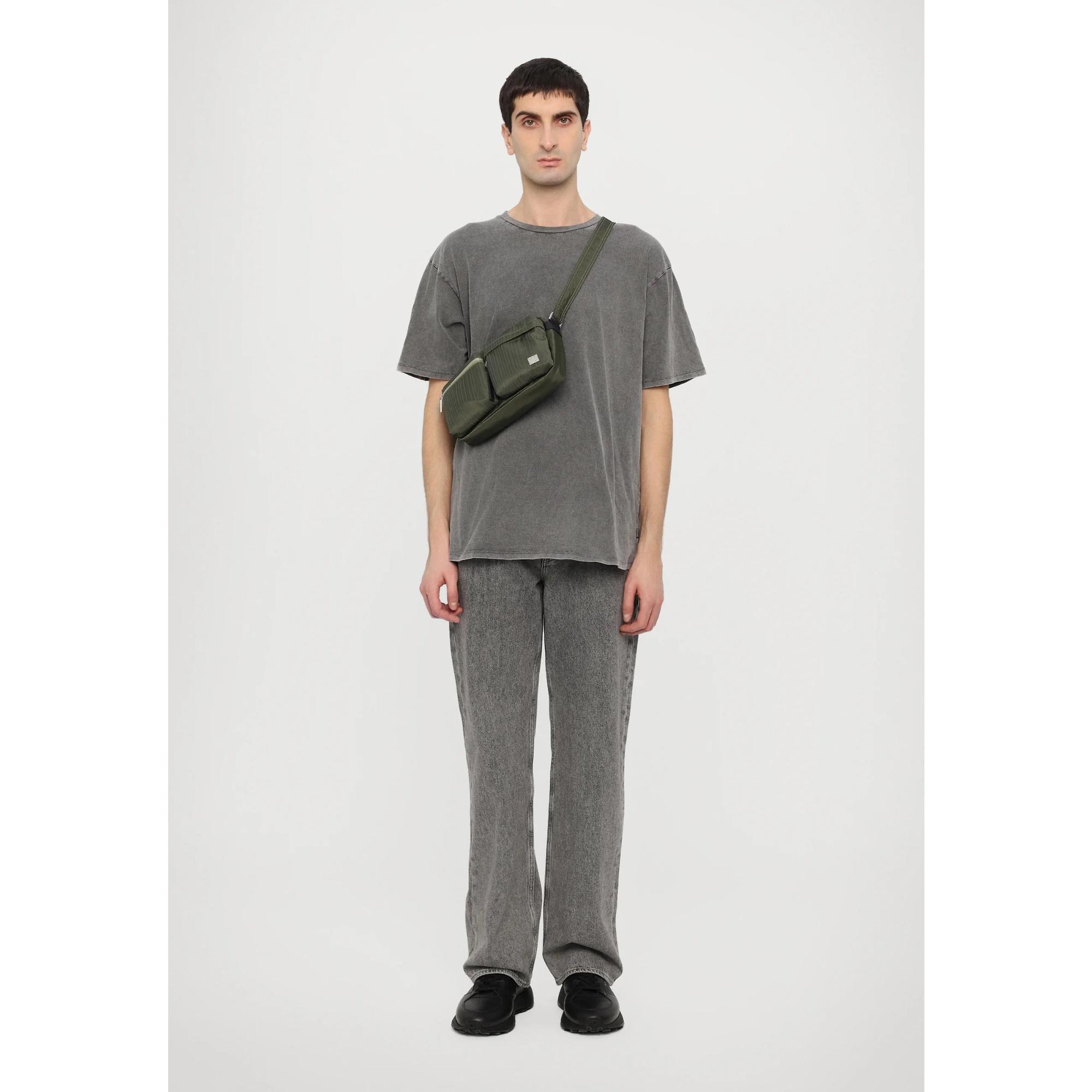 Product image 4 of 10 of Paul Smith Men's 'Laser Stripe' Recycled-Nylon Crossbody Bag - Green